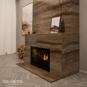 Șeminee Travertin Noce Vein Cut - Image 4