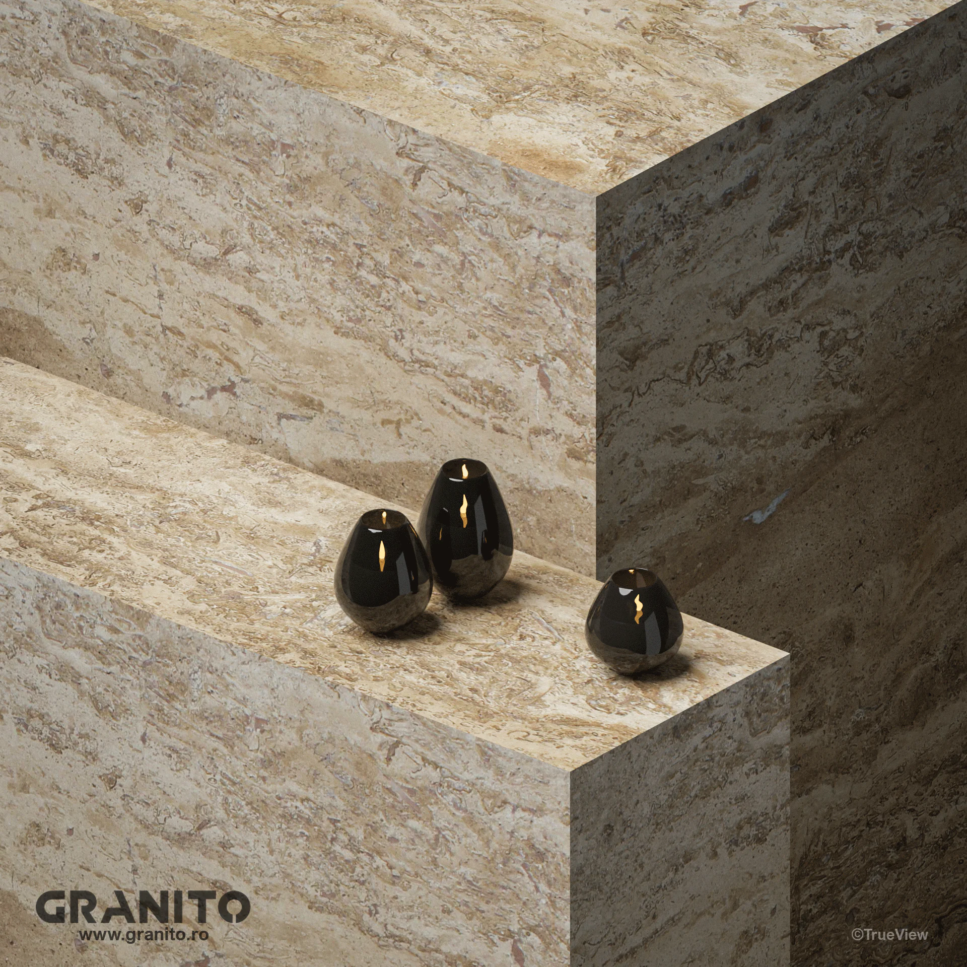 Masive Travertin Clasic Vein Cut - Image 1