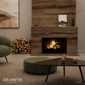 Șeminee Travertin Noce Vein Cut - Image 3