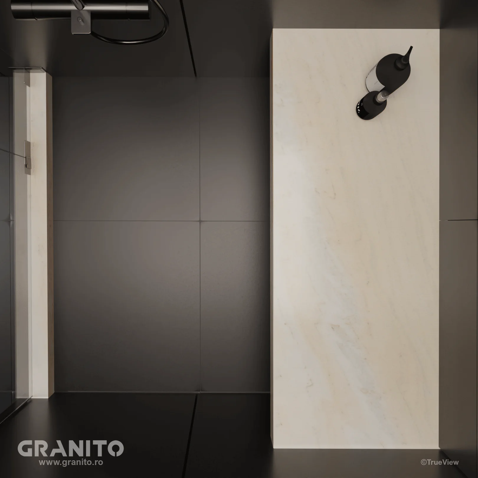 Accesorii pentru Duș Marmură Rușchița Roz-Pal - Image 4