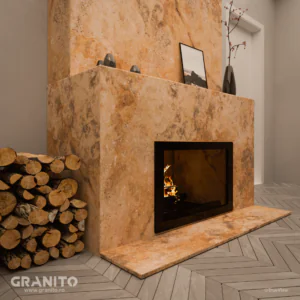 Șeminee Travertin Noce Cross Cut - Image 5