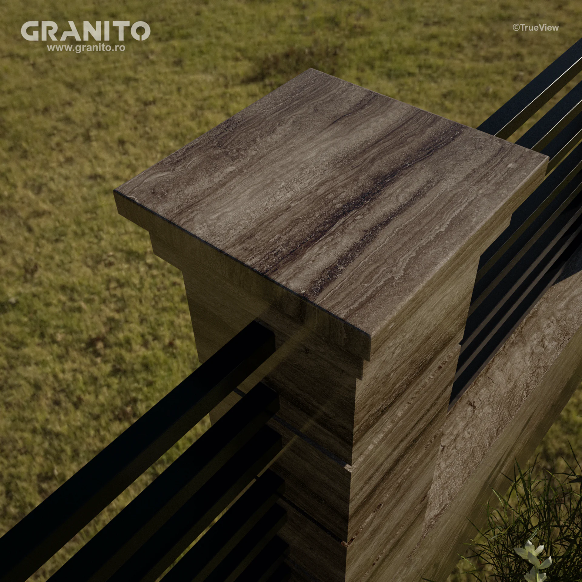 Capace pentru Gard Travertin Noce Vein Cut - Image 12