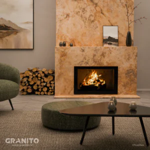 Șeminee Travertin Noce Cross Cut - Image 3