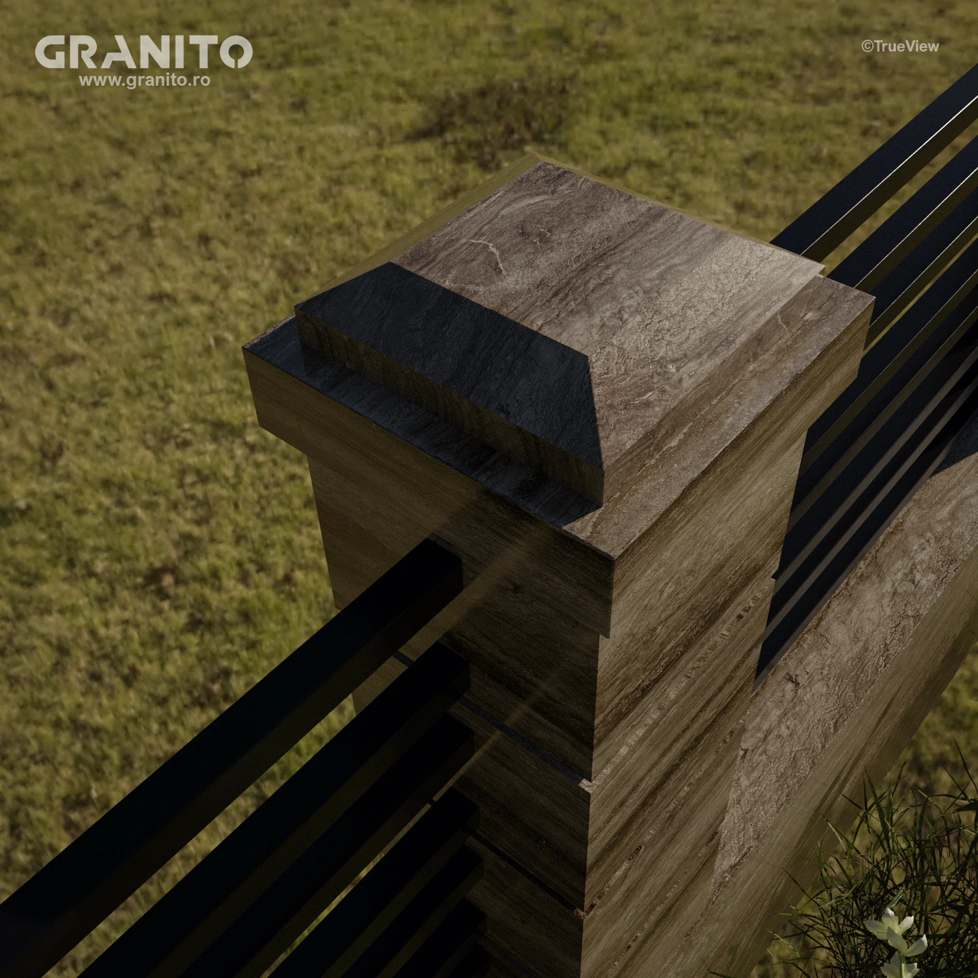 Capace pentru Gard Travertin Noce Vein Cut - Image 9