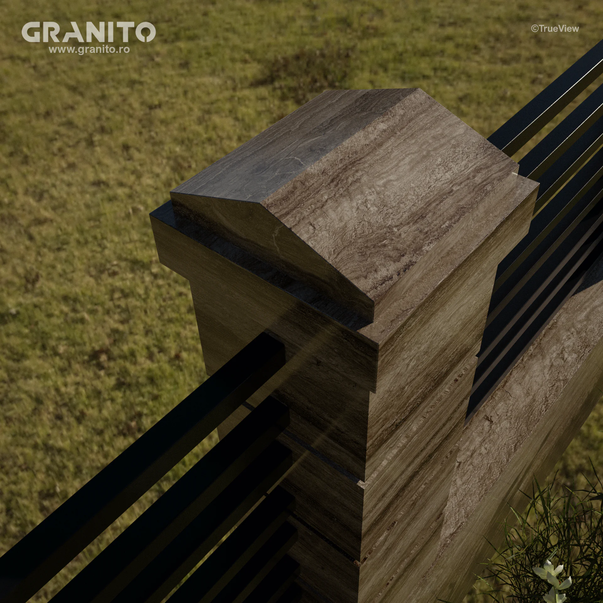 Capace pentru Gard Travertin Noce Vein Cut - Image 6