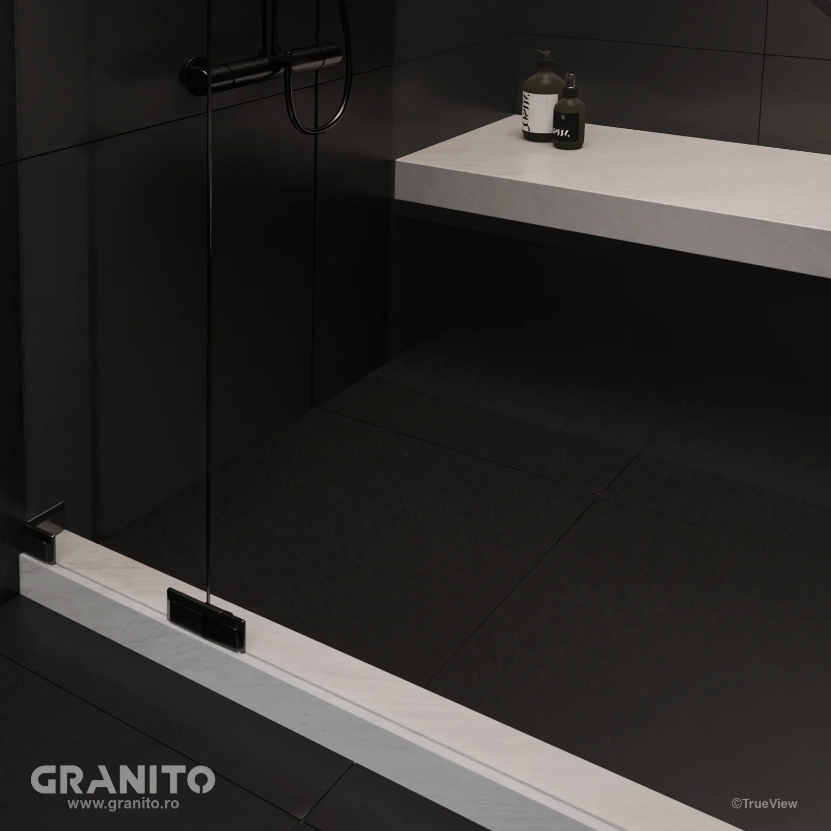 Accesorii pentru Duș Marmură Rușchița Alb - Image 5