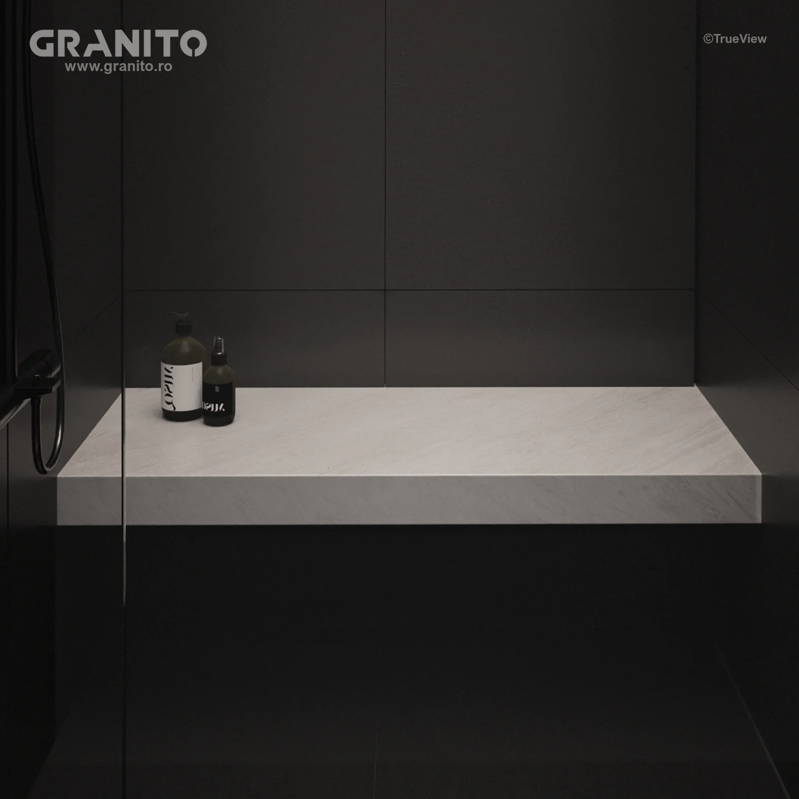 Accesorii pentru Duș Marmură Rușchița Alb - Image 1