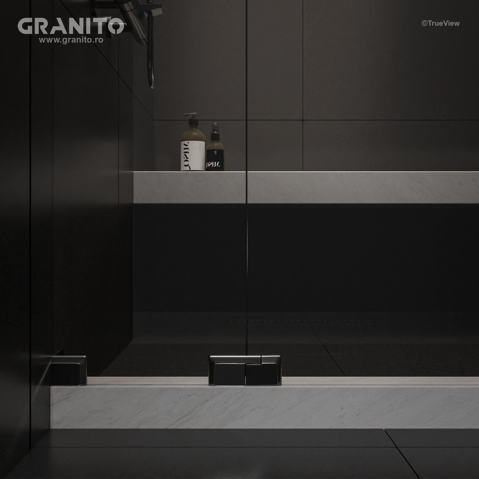 Accesorii pentru Duș Marmură Rușchița Alb - Image 2