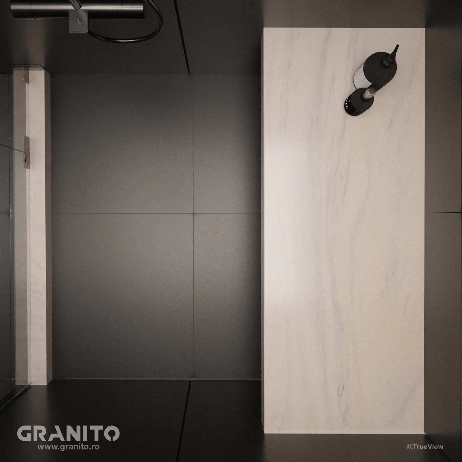 Accesorii pentru Duș Marmură Rușchița Alb-Gălbui - Image 4