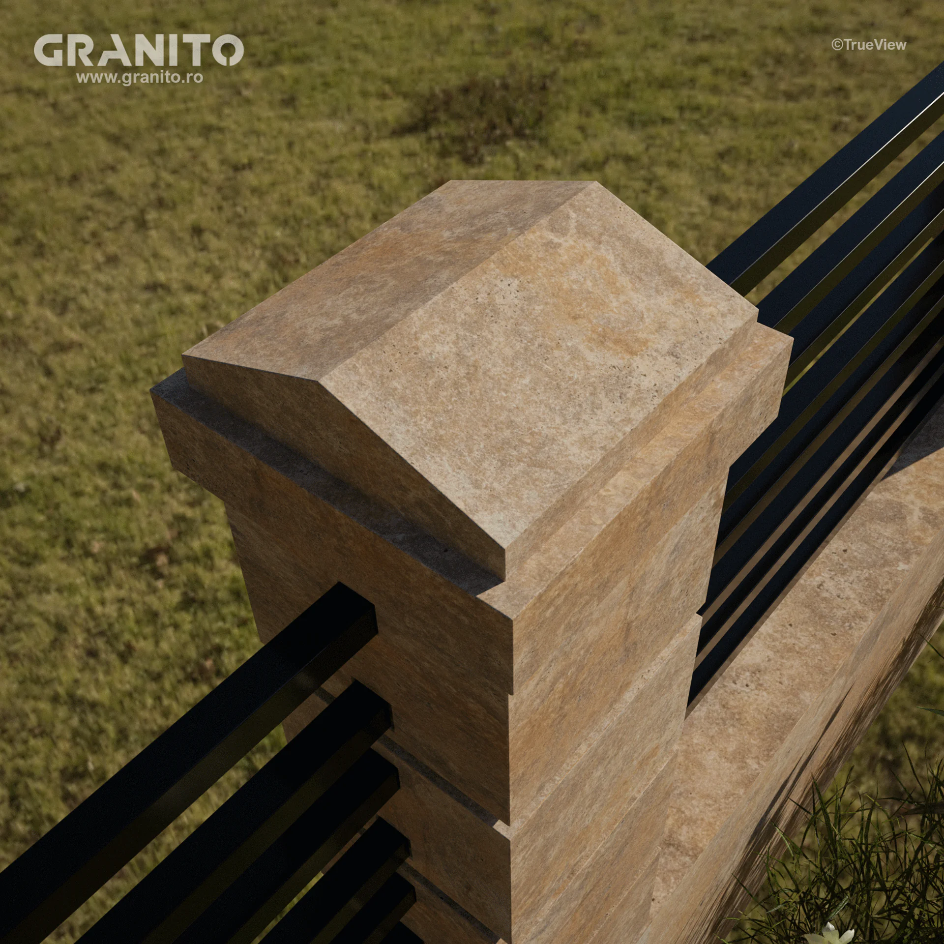 Capace pentru Gard Travertin Noce Cross Cut - Image 5