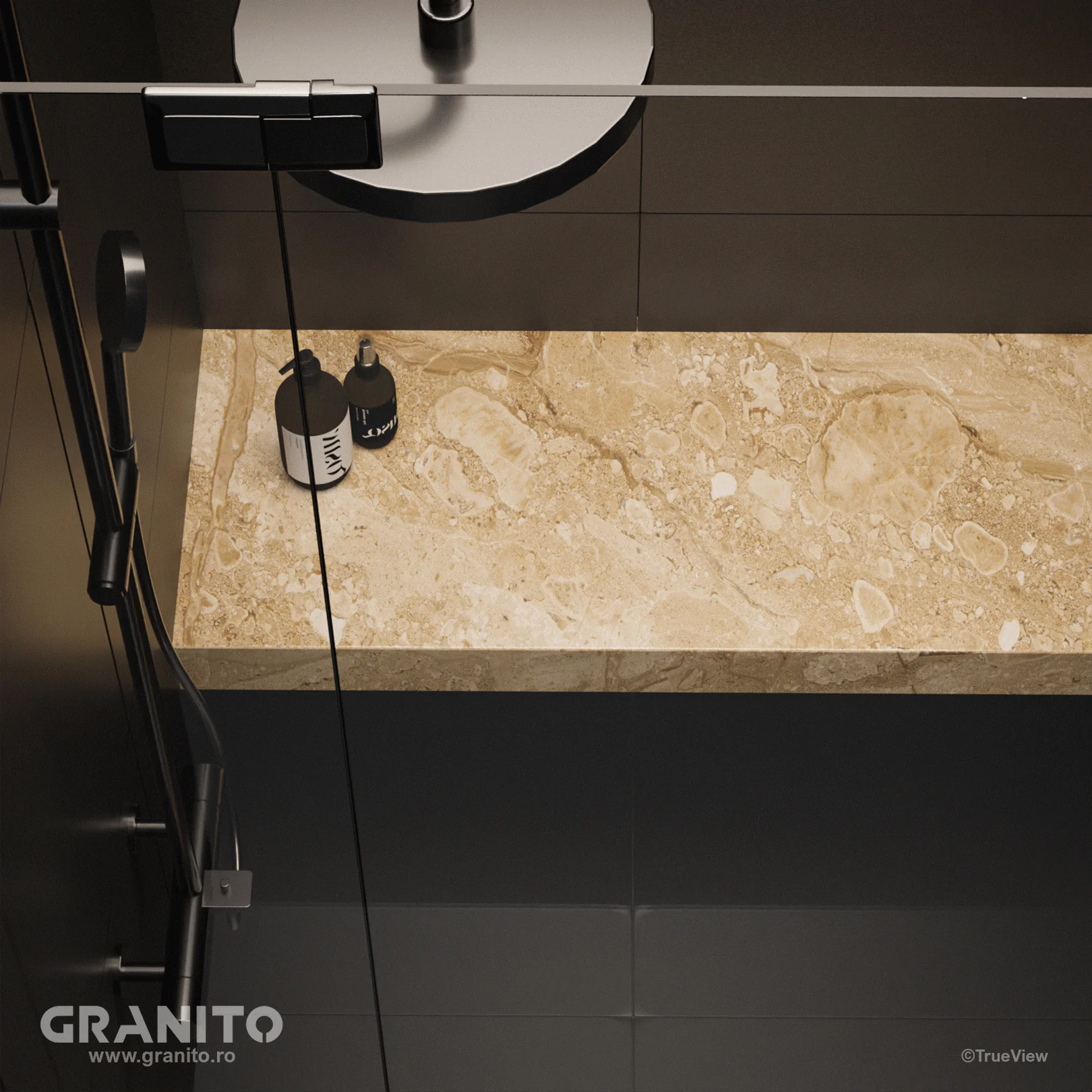 Accesorii pentru Duș Marmură Breccia Sarda - Image 1