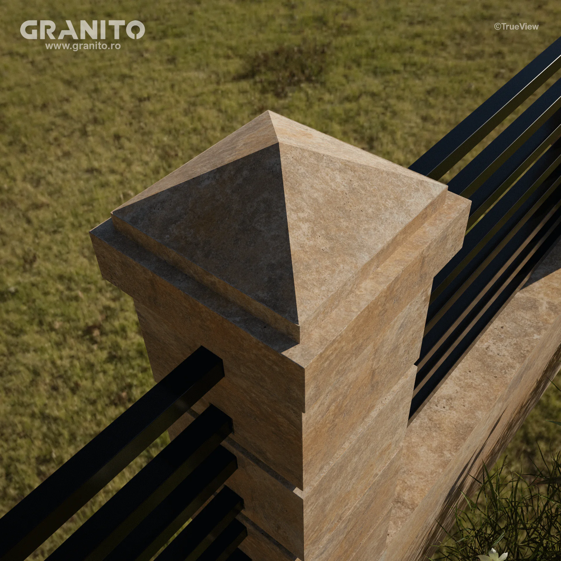 Capace pentru Gard Travertin Noce Cross Cut - Image 3