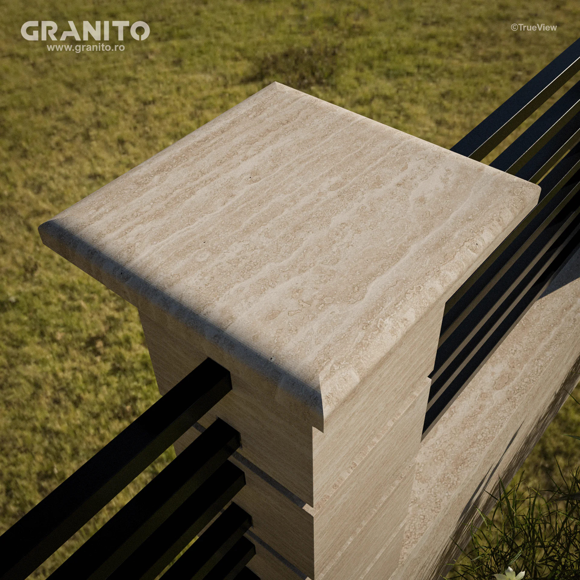 Capace pentru Gard Travertin Clasic Vein Cut - Image 13