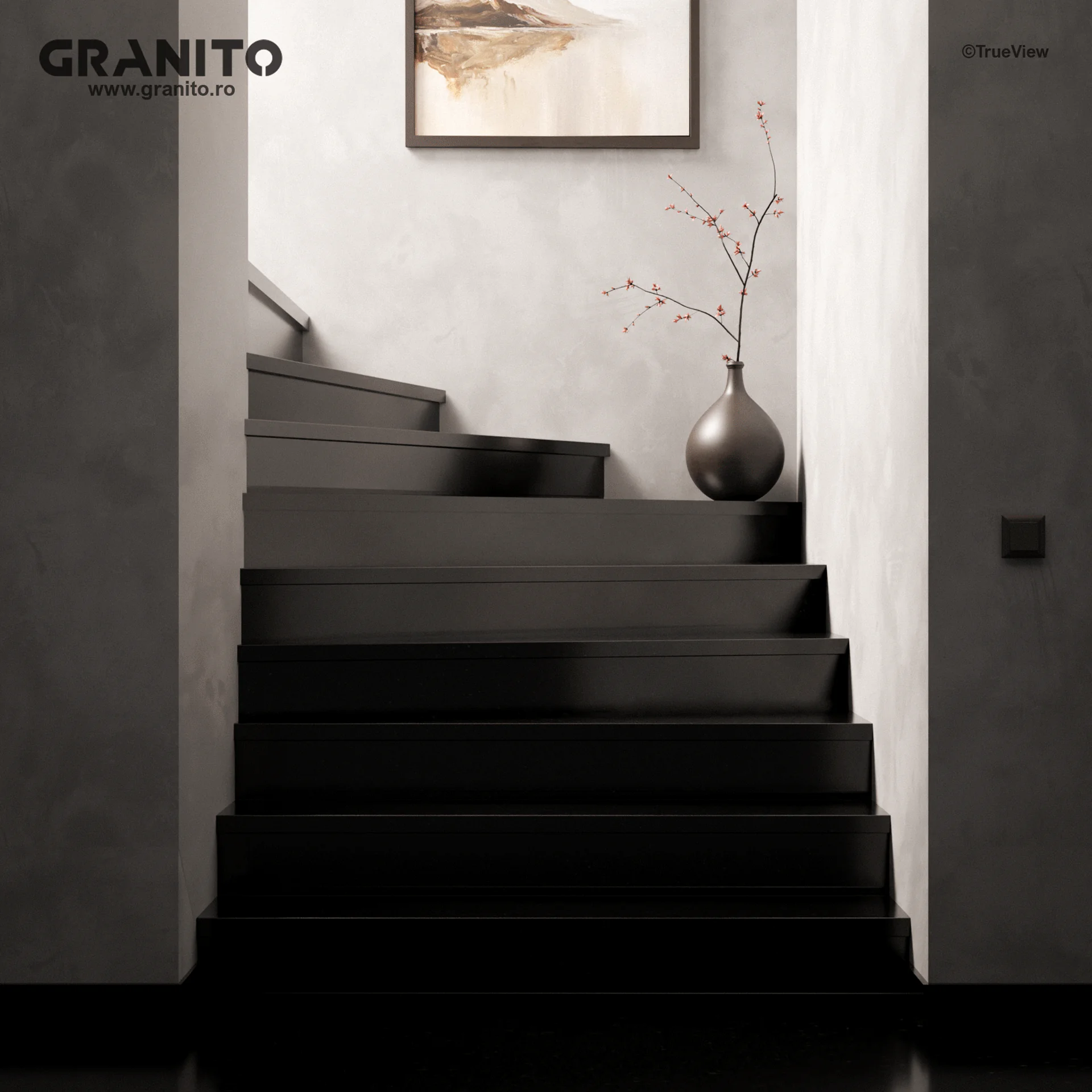Trepte și Contratrepte Granit Negru Absolut - Image 1