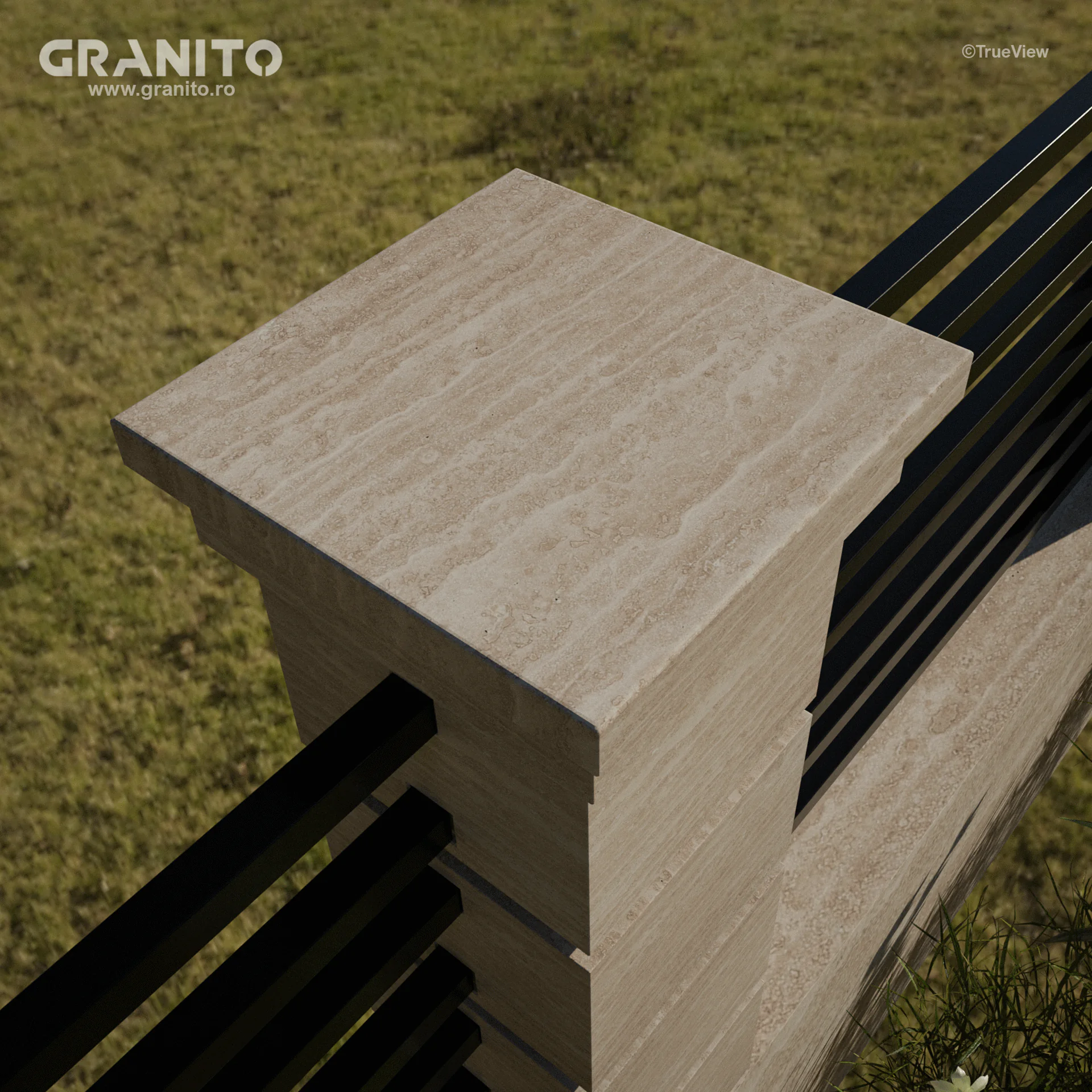 Capace pentru Gard Travertin Clasic Vein Cut - Image 10