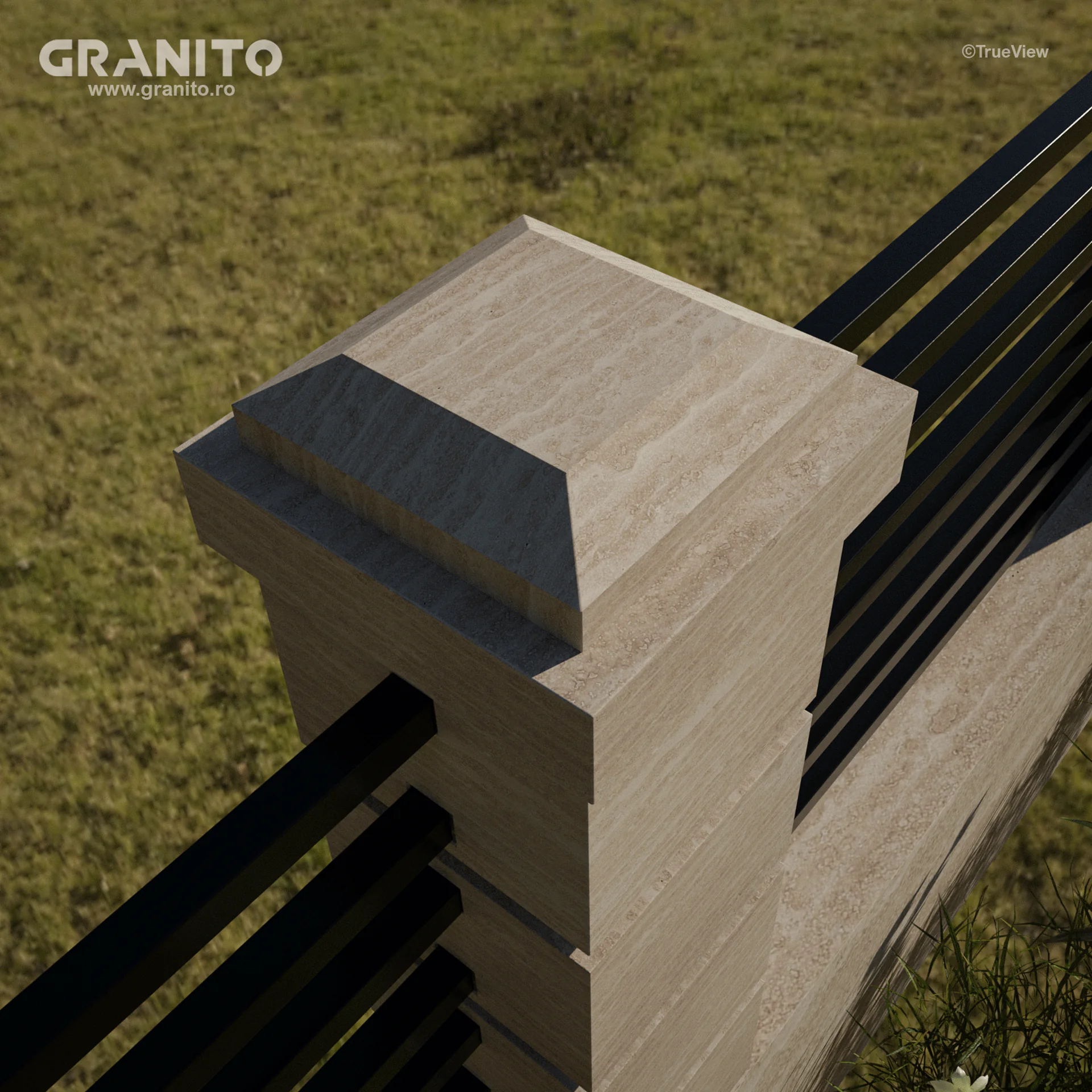 Capace pentru Gard Travertin Clasic Vein Cut - Image 7