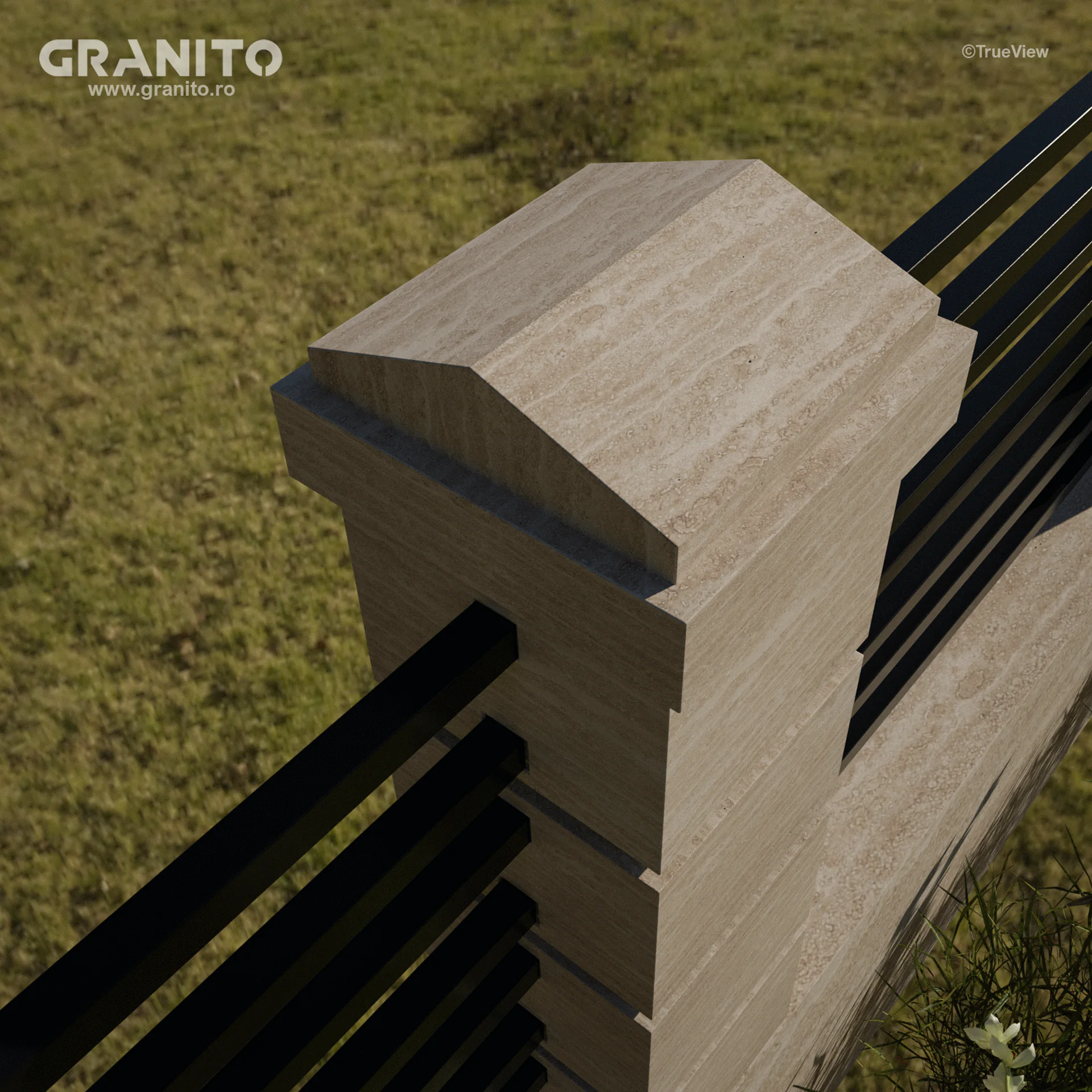 Capace pentru Gard Travertin Clasic Vein Cut - Image 1