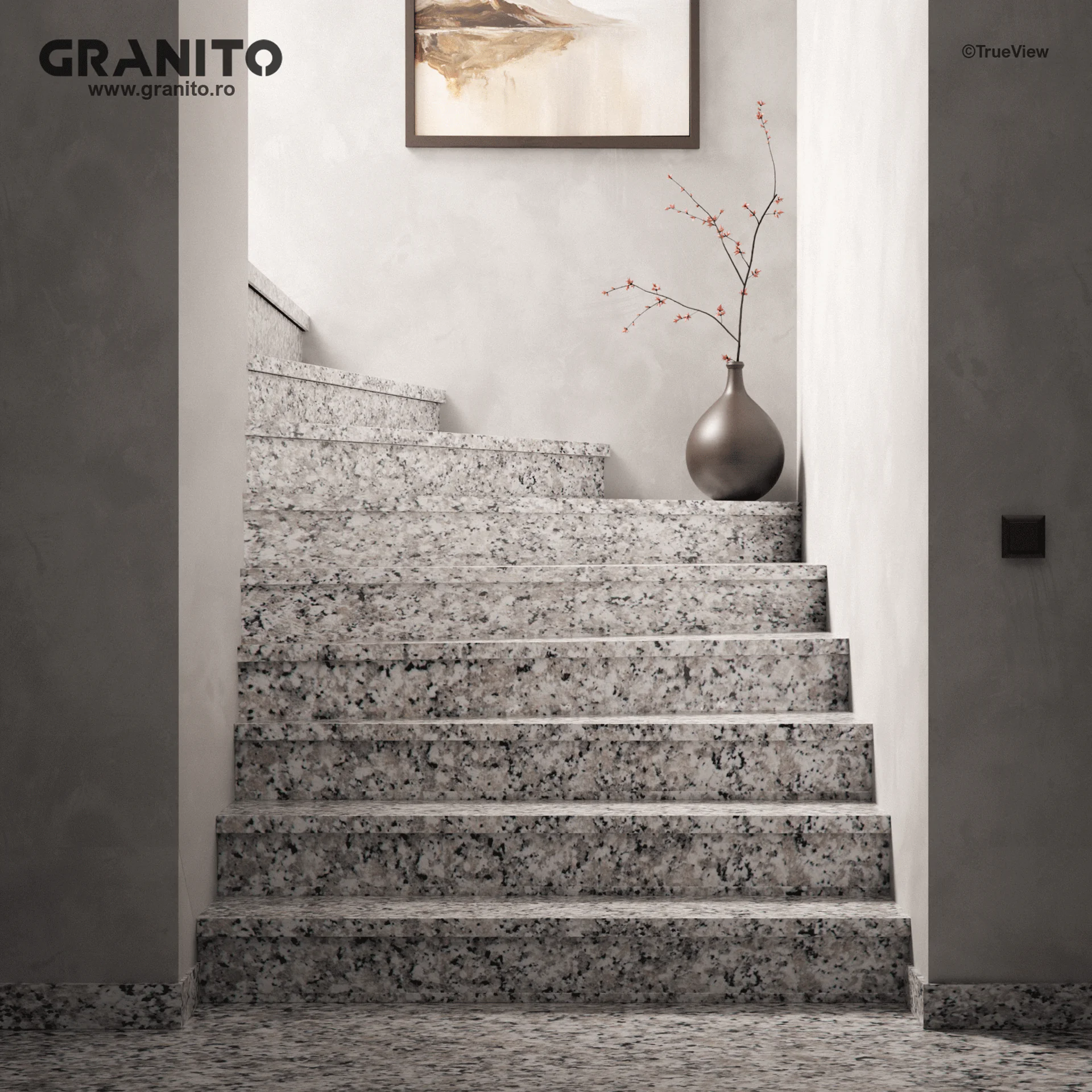 Trepte și Contratrepte Granit Bianco Sardo Periat - Image 1