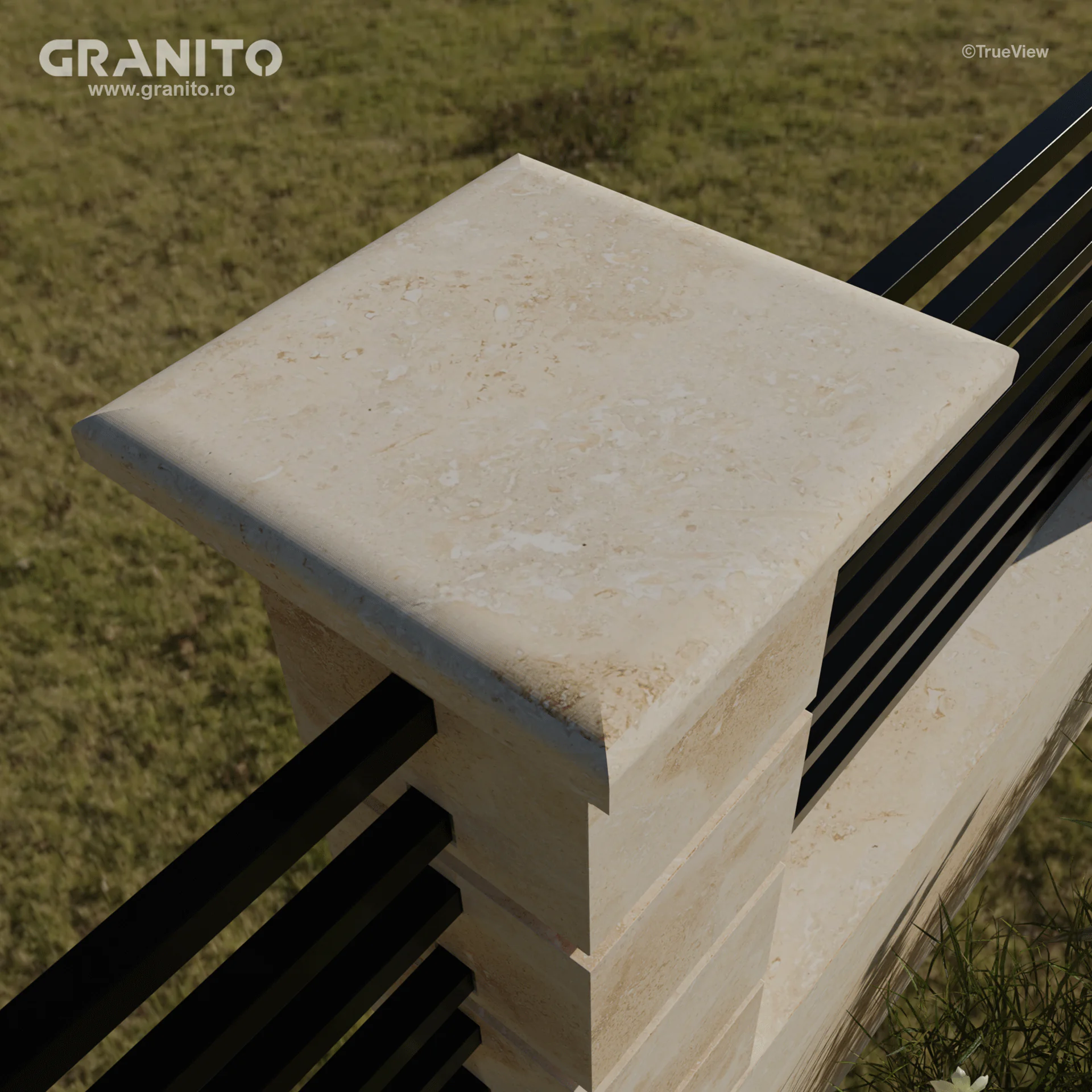 Capace pentru Gard Travertin Clasic Cross Cut - Image 1