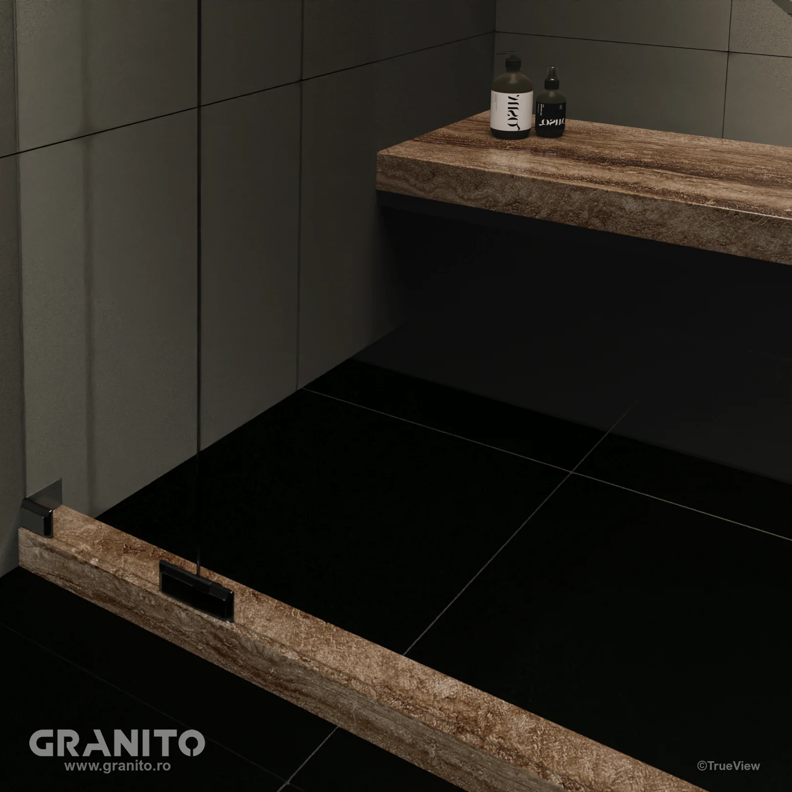 Accesorii pentru Duș Travertin Noce Vein Cut - Image 1