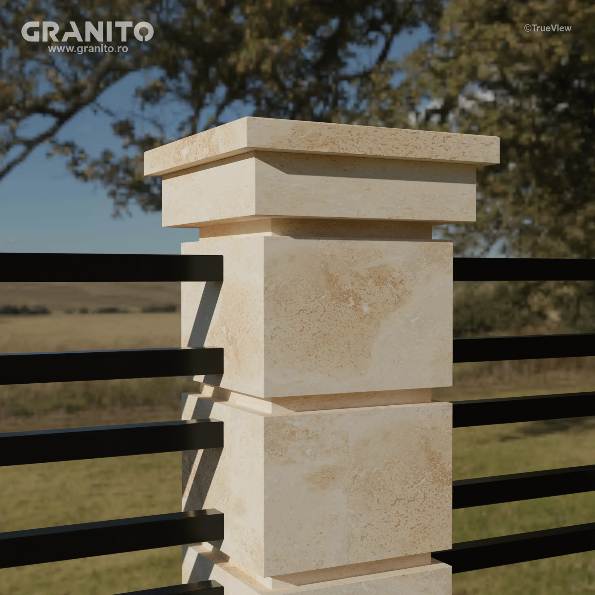 Capace pentru Gard Travertin Clasic Cross Cut - Image 15