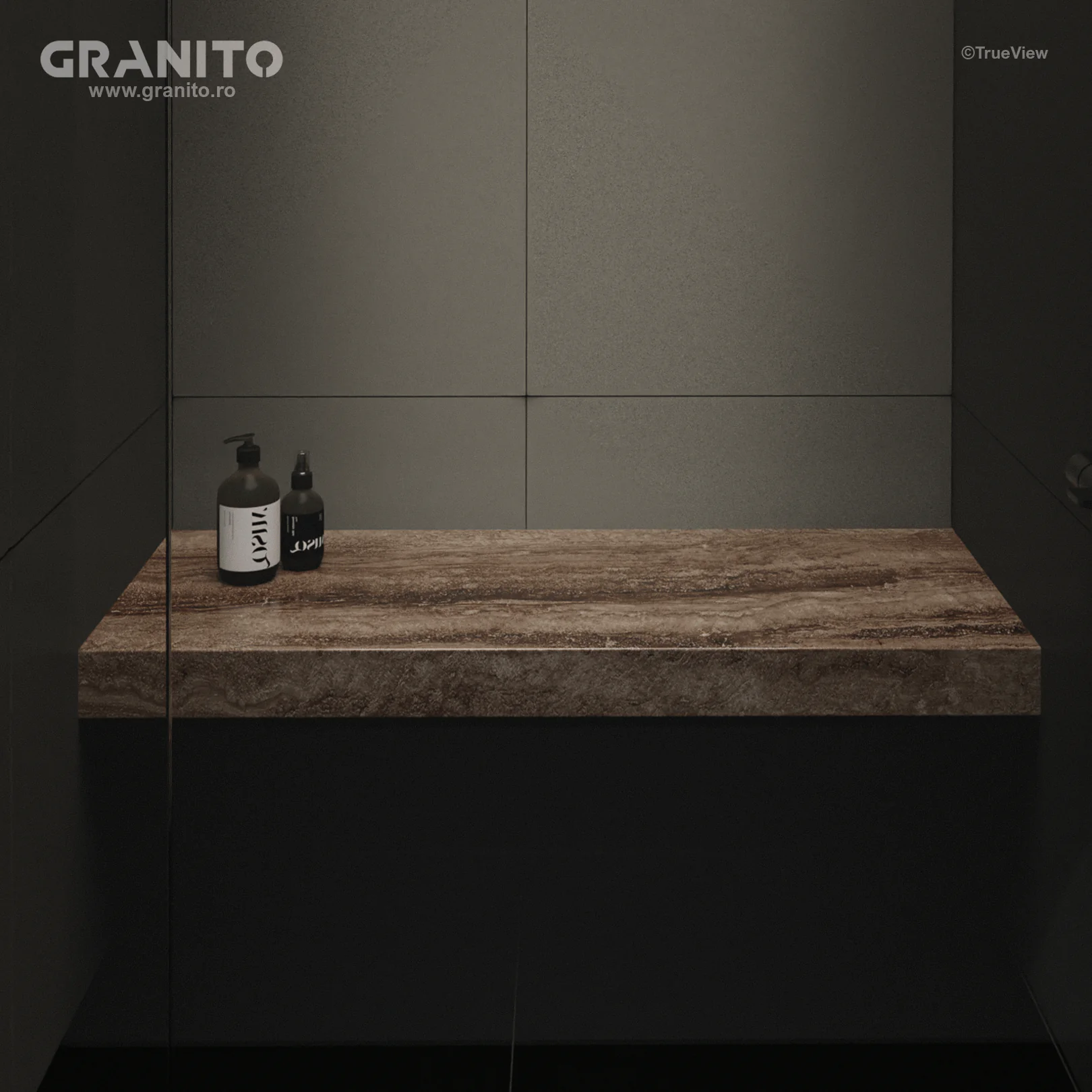 Accesorii pentru Duș Travertin Noce Vein Cut - Image 4