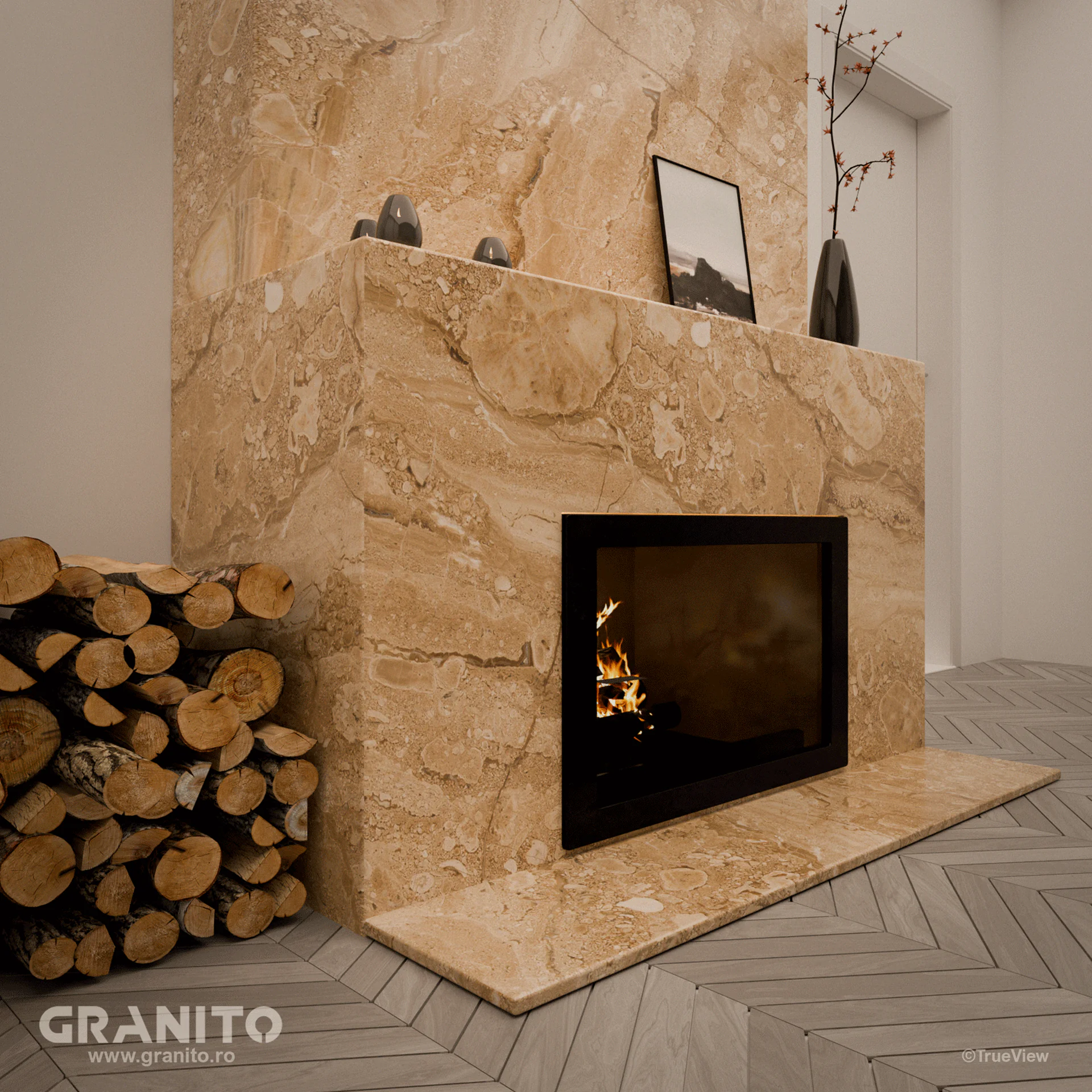 Șeminee Marmură Breccia Sarda - Image 5