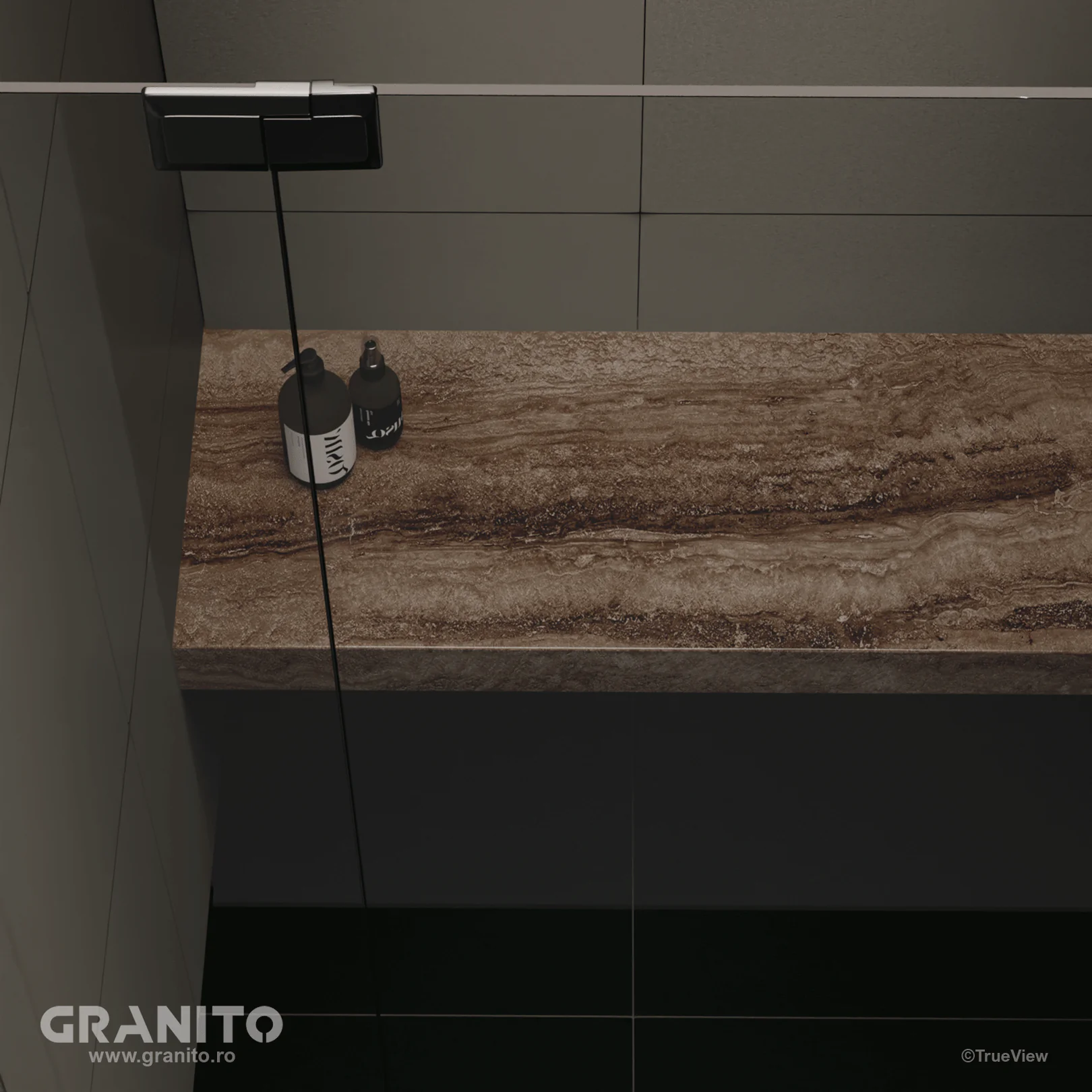 Accesorii pentru Duș Travertin Noce Vein Cut - Image 3