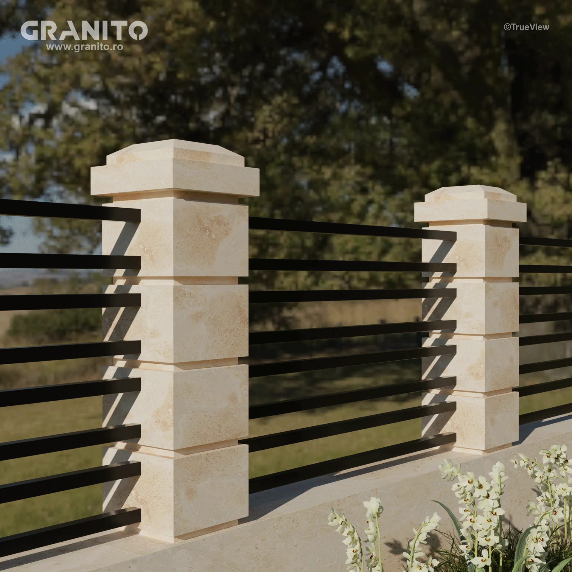 Capace pentru Gard Travertin Clasic Cross Cut - Image 11