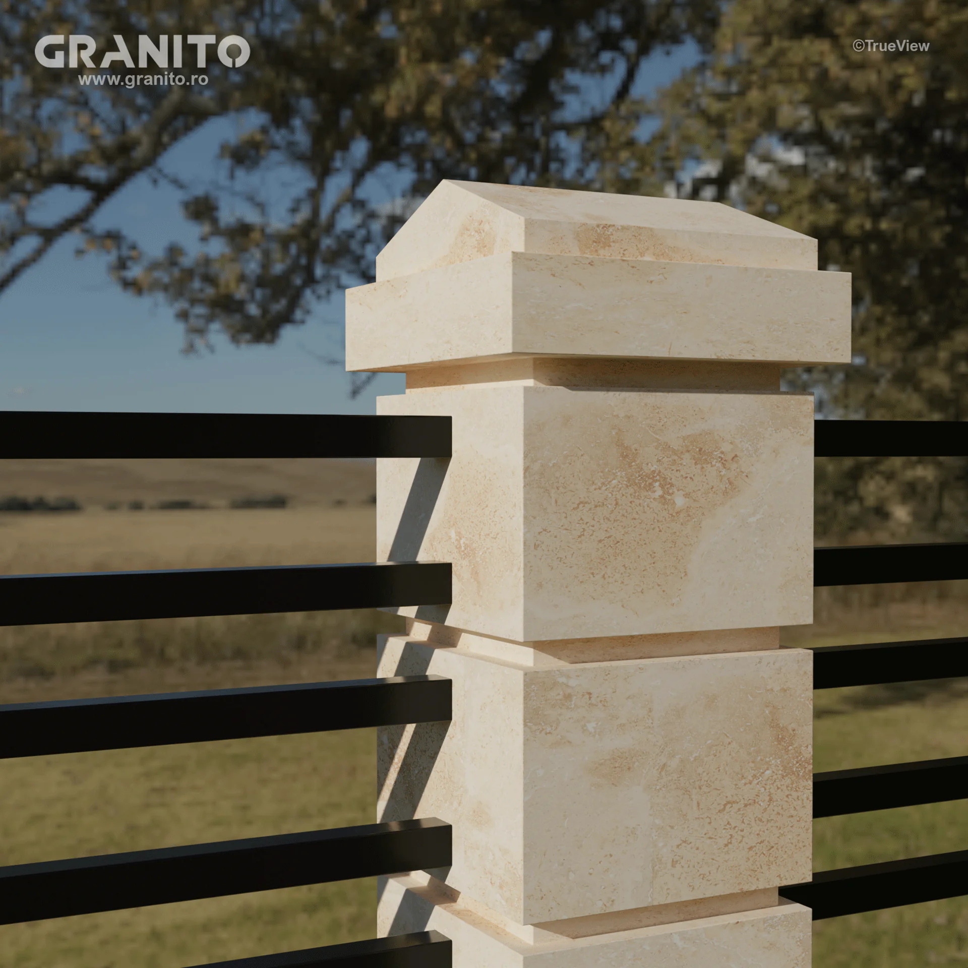 Capace pentru Gard Travertin Clasic Cross Cut - Image 9