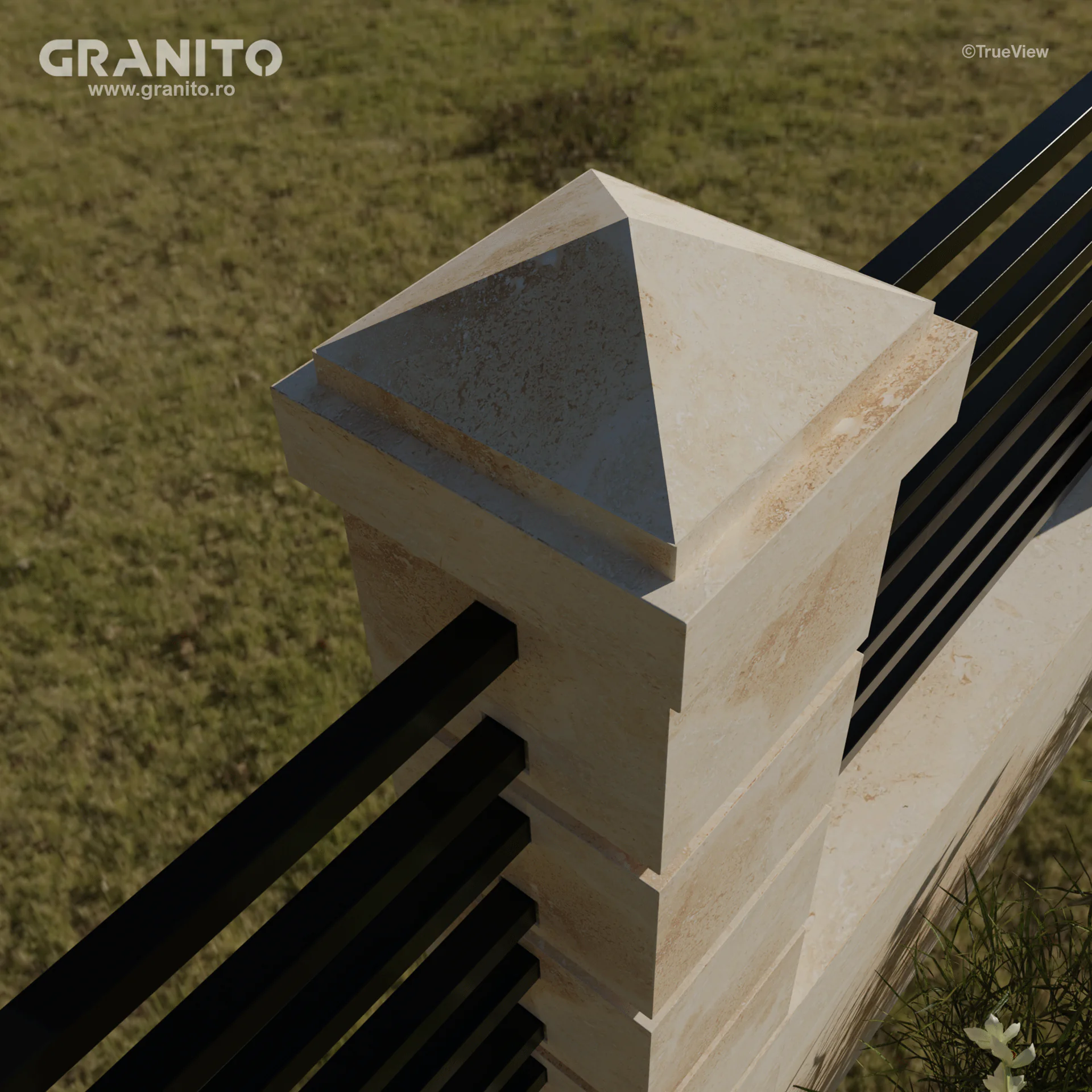 Capace pentru Gard Travertin Clasic Cross Cut - Image 4