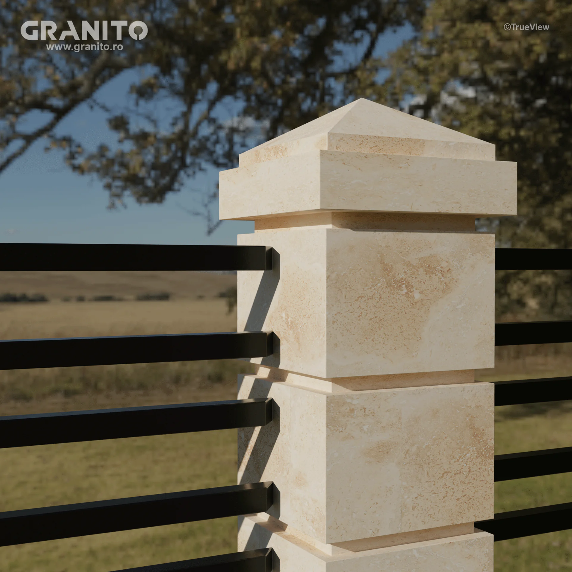 Capace pentru Gard Travertin Clasic Cross Cut - Image 6