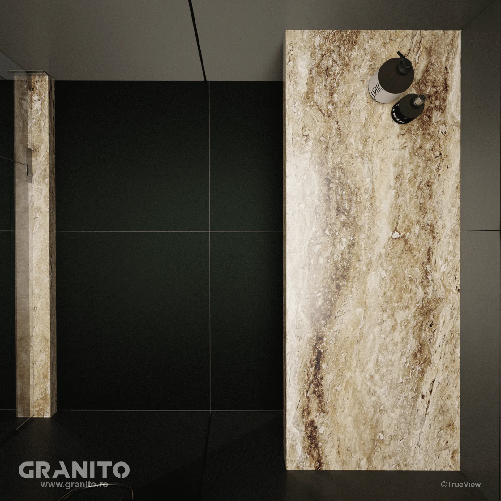 Accesorii pentru Duș Travertin Clasic Vein Cut - Image 4