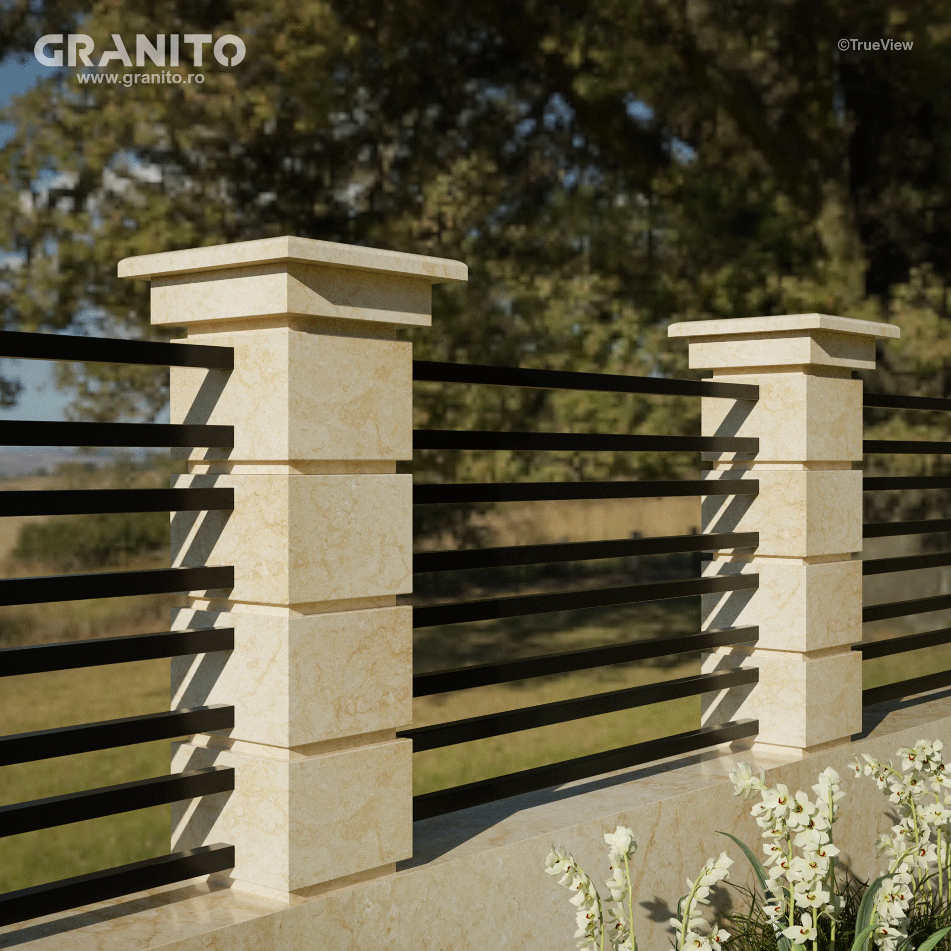 Capace pentru Gard Marmură Sunny - Image 5