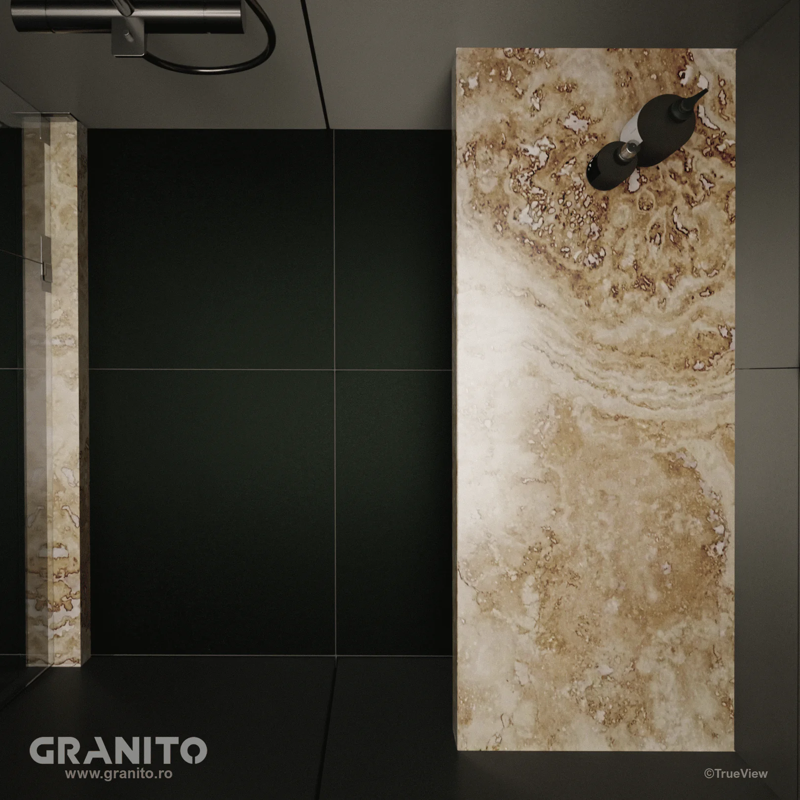 Accesorii pentru Duș Travertin Clasic Cross Cut - Image 4