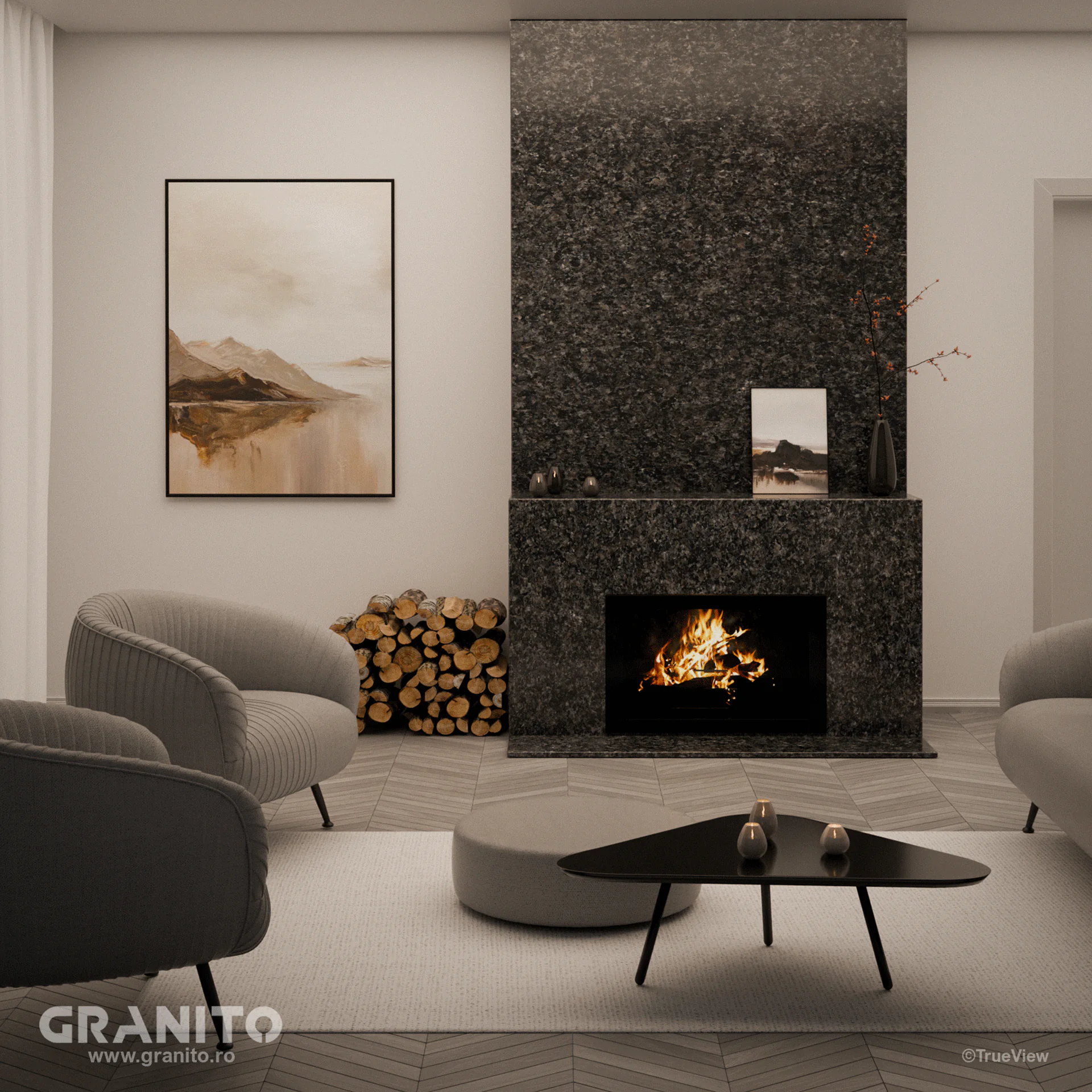 Șeminee Granit Nero Africa - Image 1