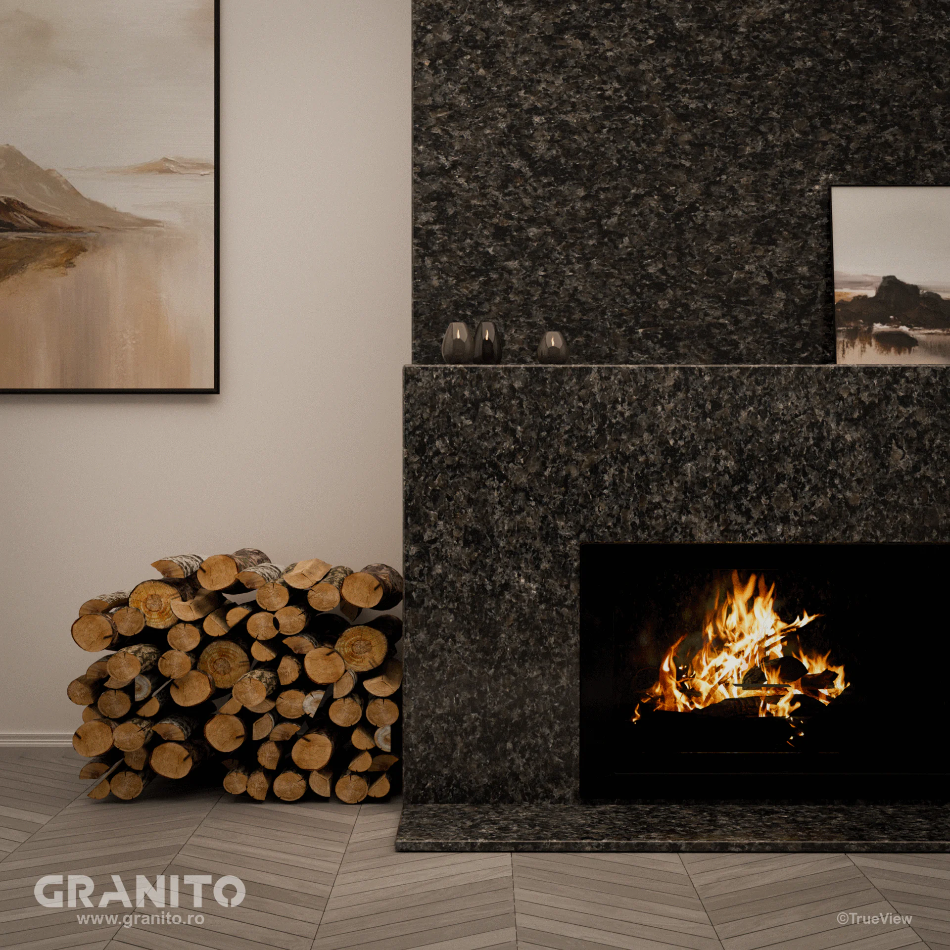 Șeminee Granit Nero Africa - Image 2