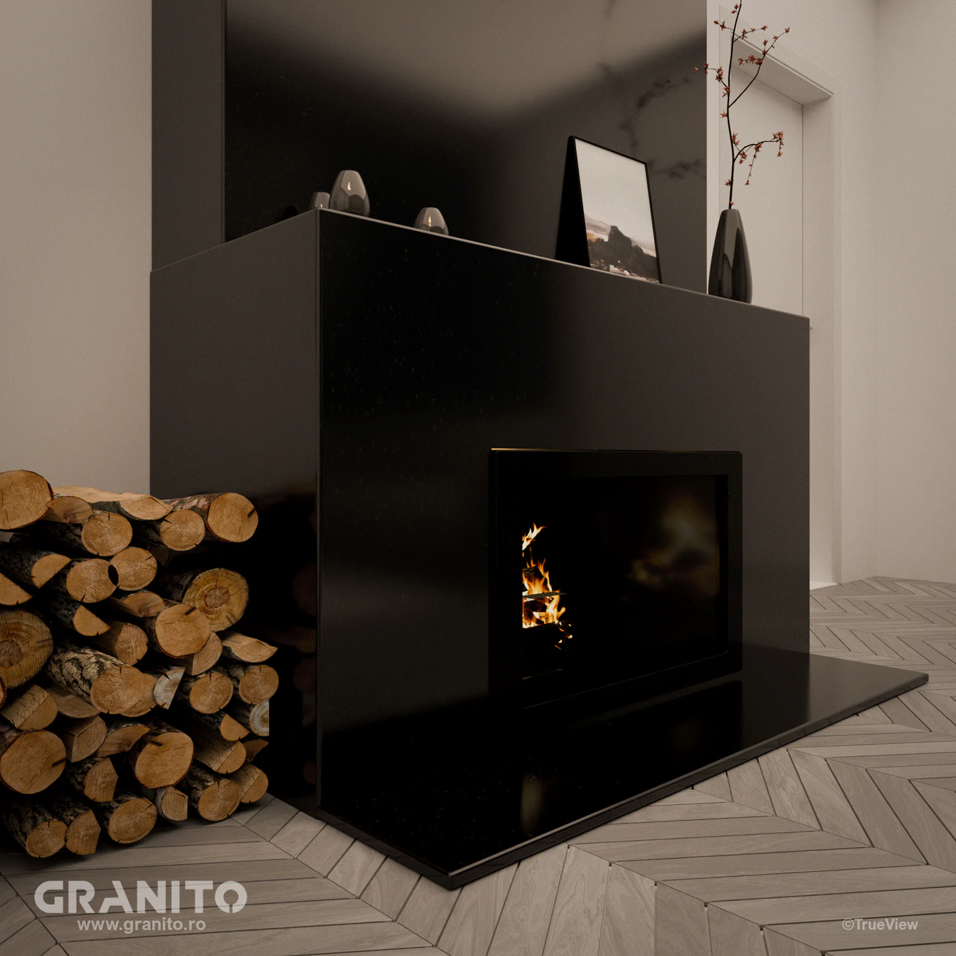 Șeminee Granit Negru Absolut - Image 5