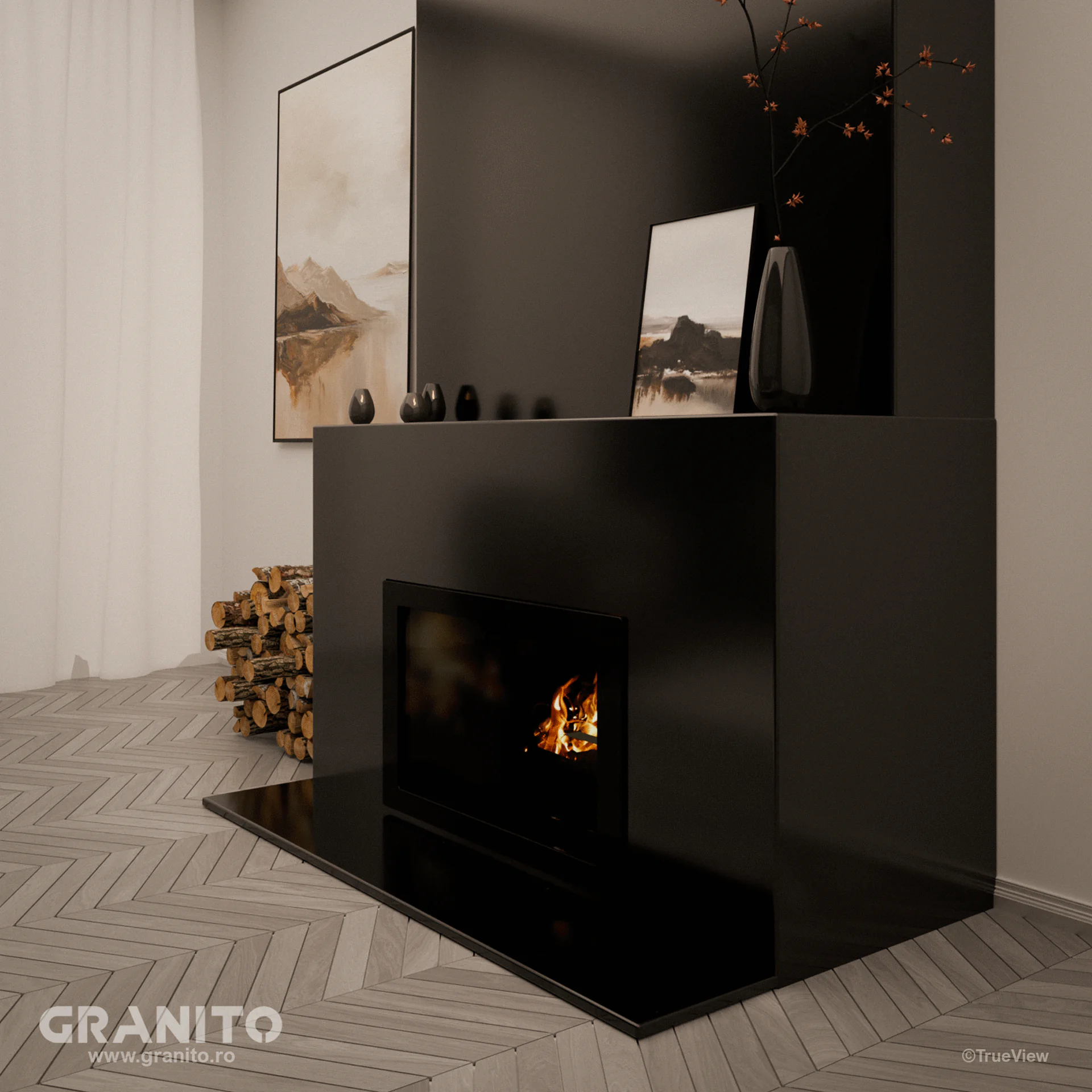 Șeminee Granit Negru Absolut - Image 4