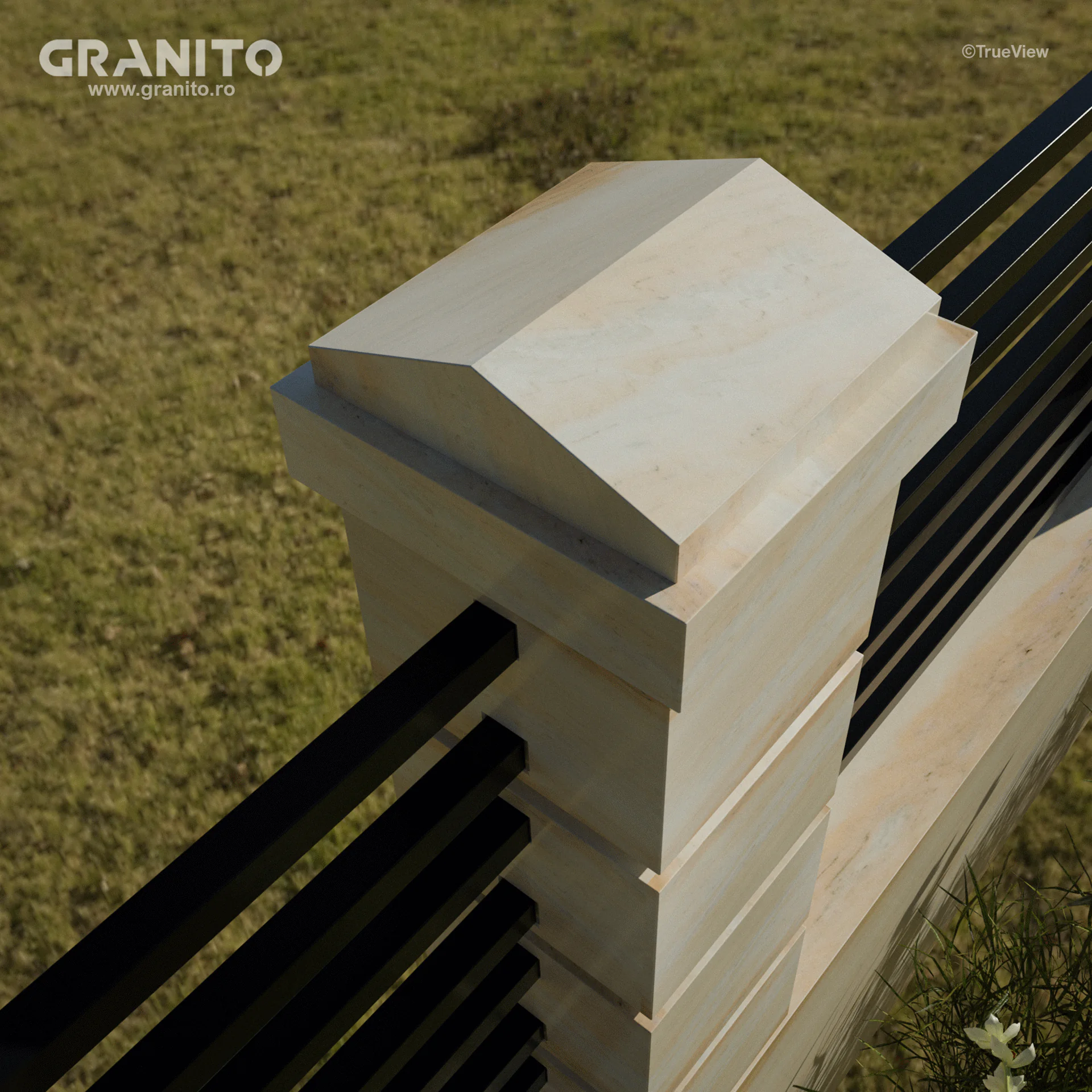 Capace pentru Gard Marmură Rușchița Roz-Pal - Image 4