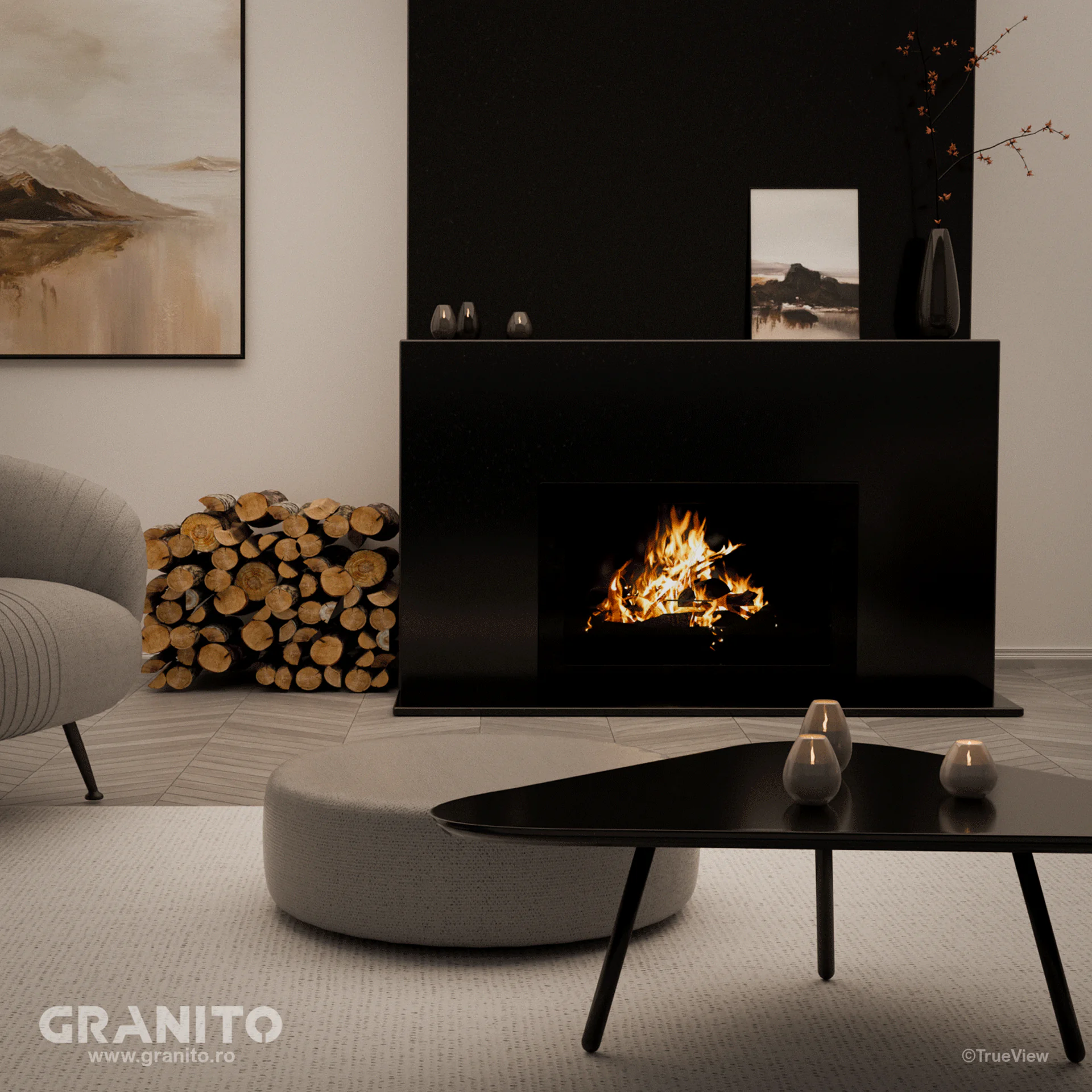 Șeminee Granit Negru Absolut - Image 3