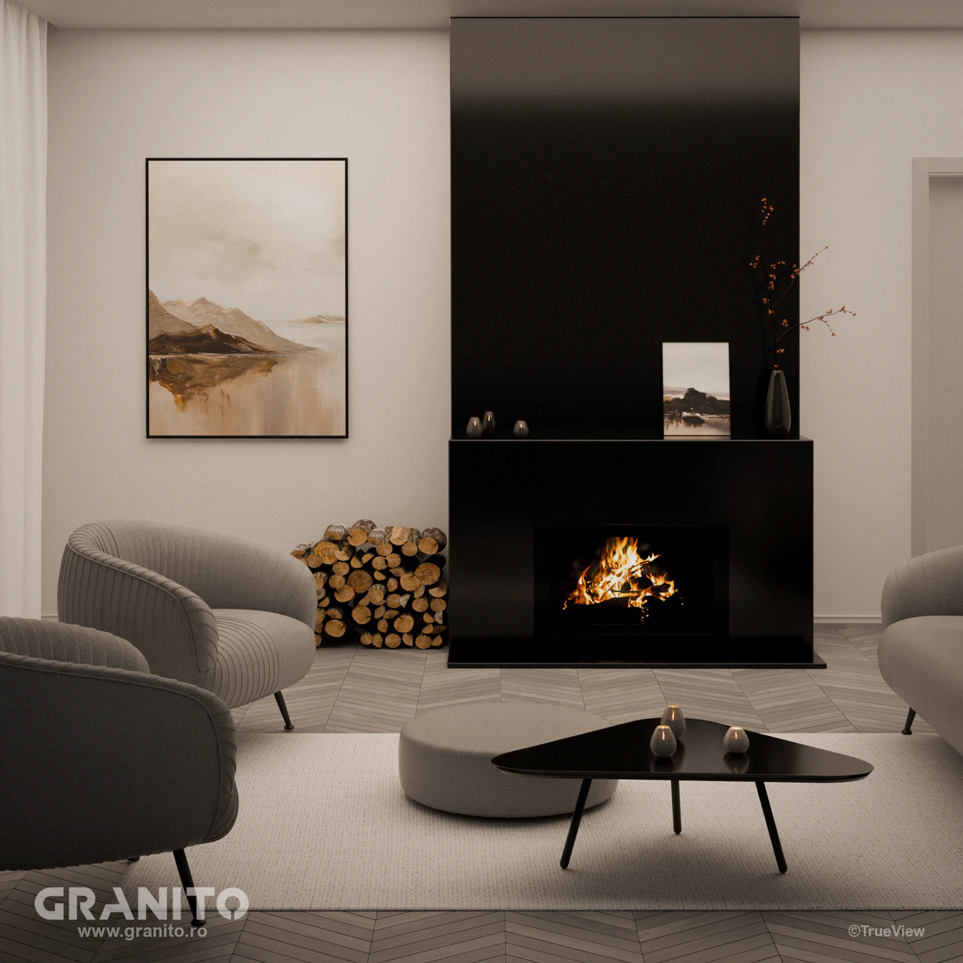 Șeminee Granit Negru Absolut - Image 2
