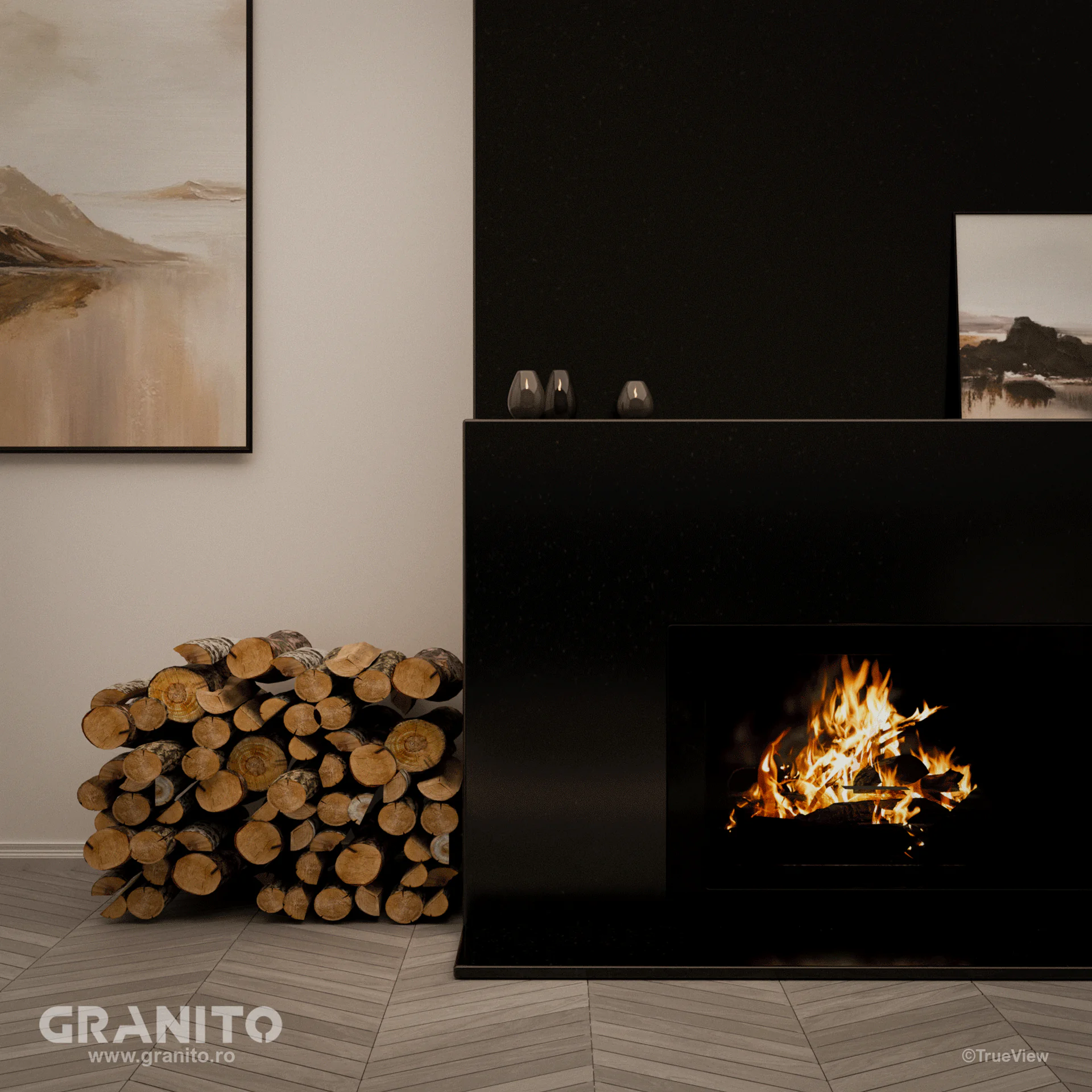 Șeminee Granit Negru Absolut - Image 1