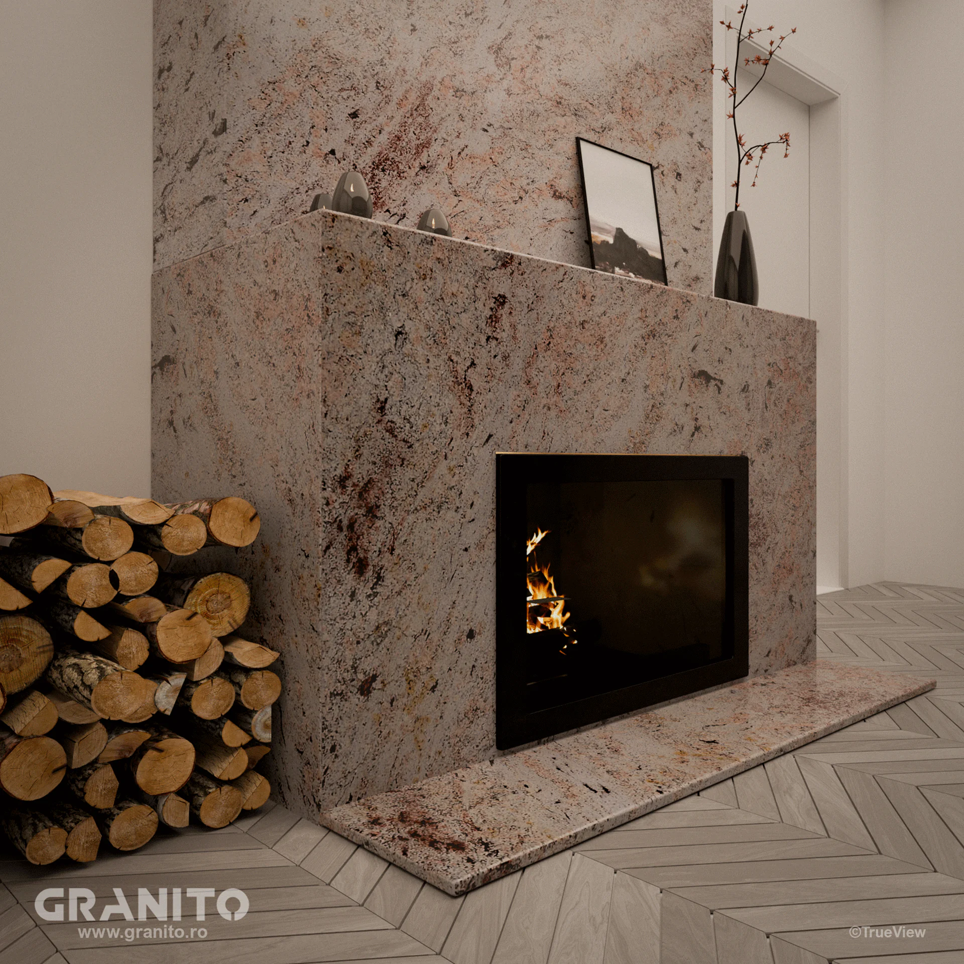 Șeminee Granit Ivory Brown - Image 5