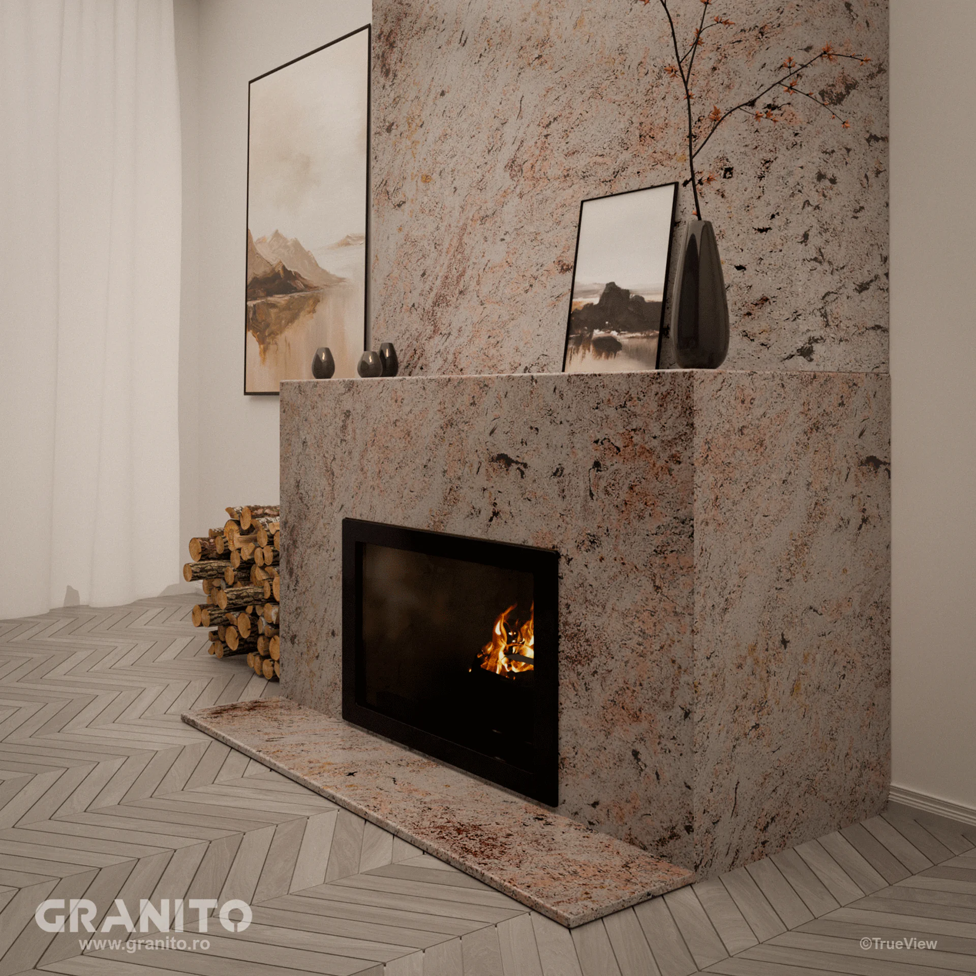Șeminee Granit Ivory Brown - Image 4