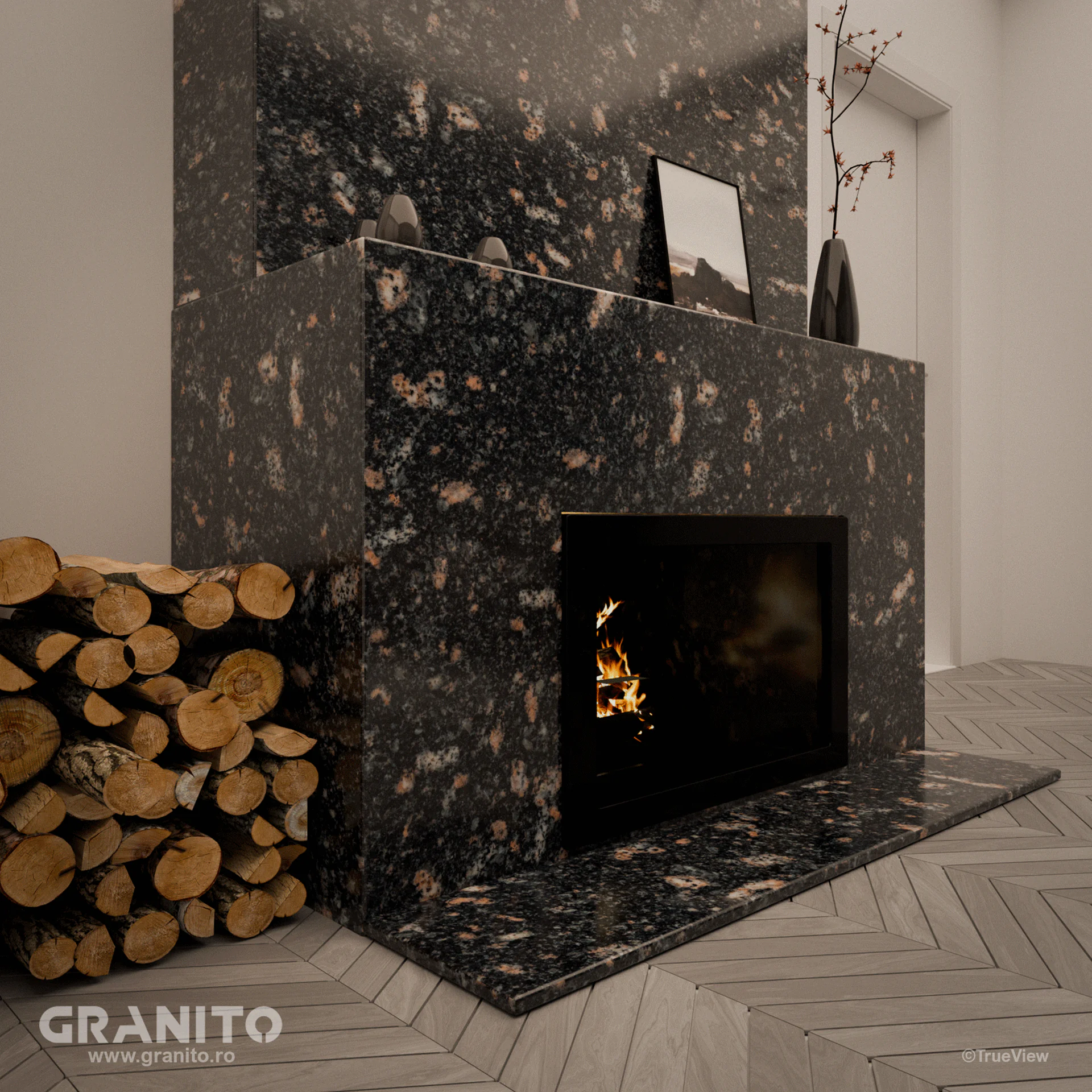 Șeminee Granit Black Aswan - Image 5