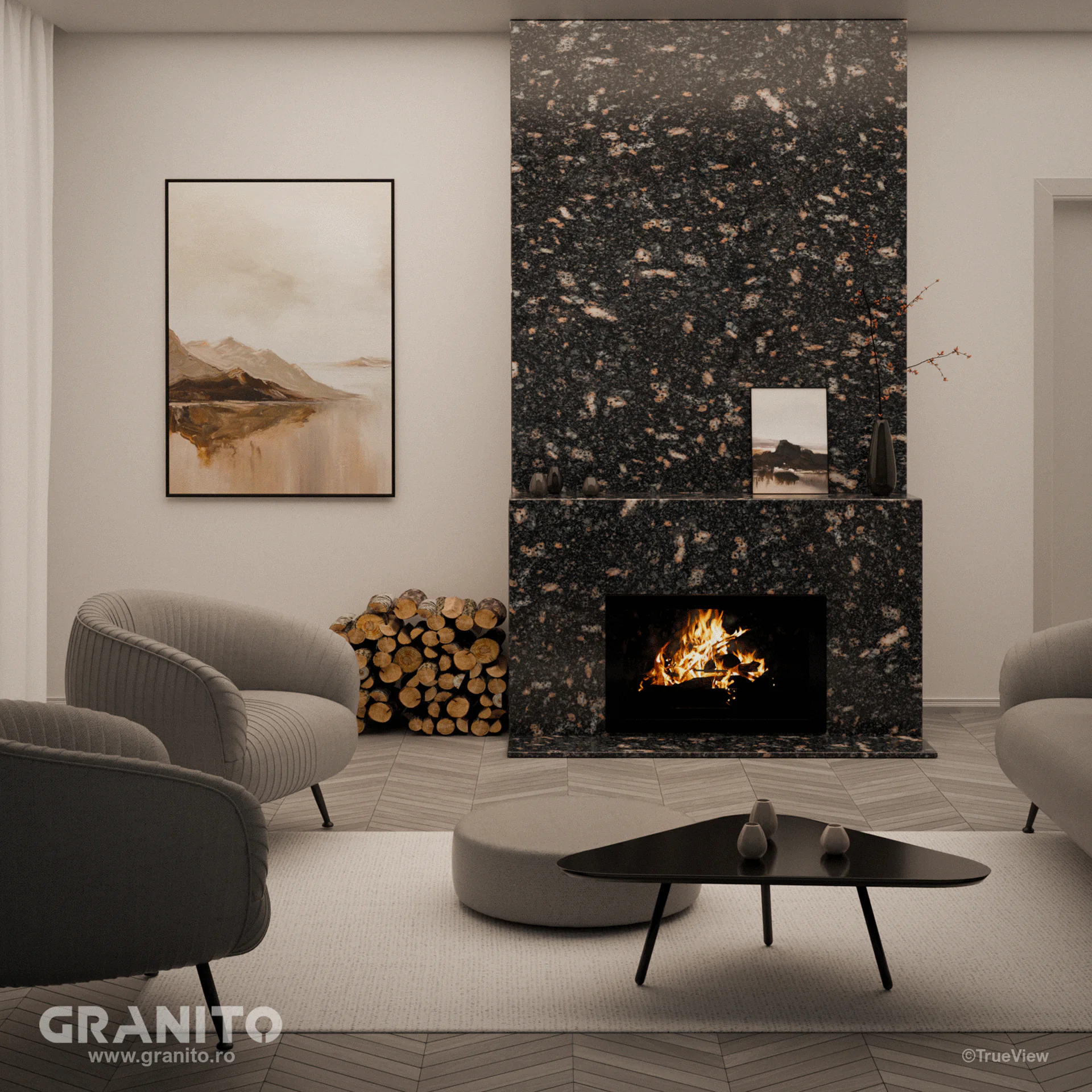 Șeminee Granit Black Aswan - Image 2