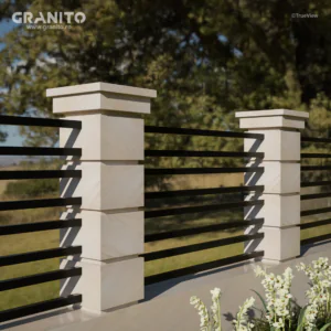 Capace pentru Gard Marmură Rușchița Alb-Gălbui - Image 2