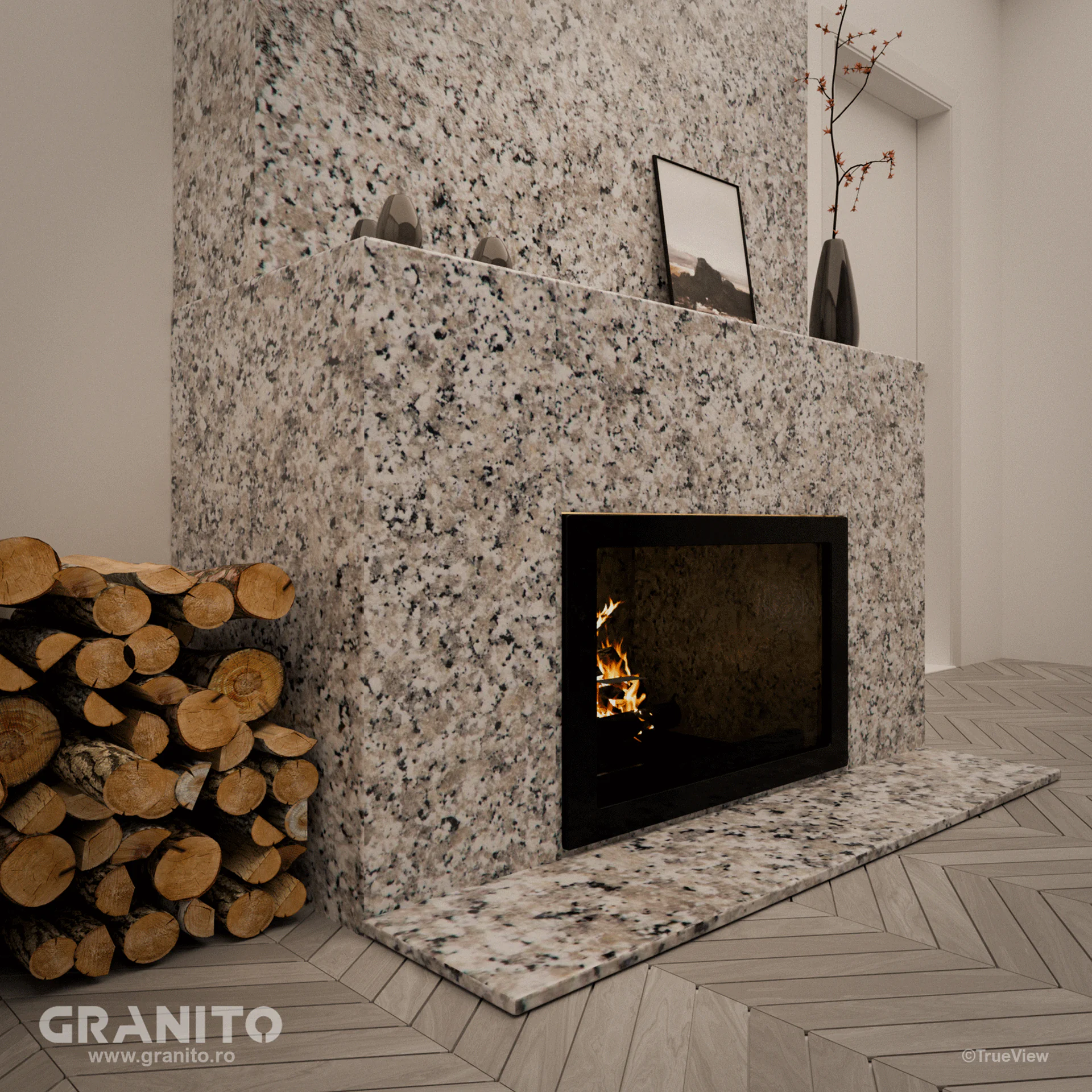 Șeminee Granit Bianco Sardo Periat - Image 5