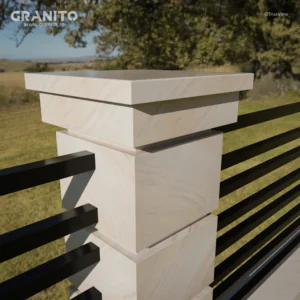 Capace pentru Gard Marmură Rușchița Alb-Gălbui - Image 3